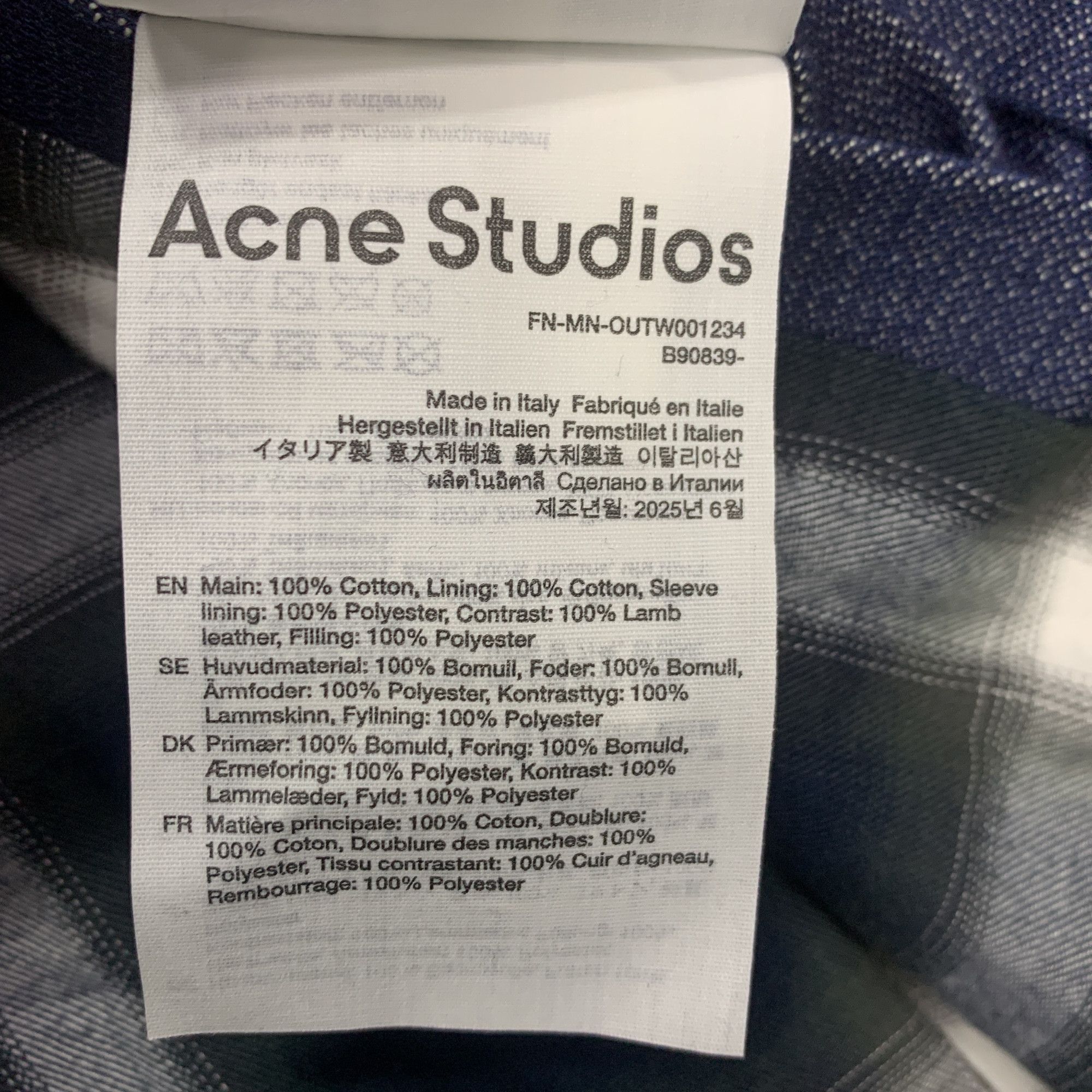Acne Studios Acne Studios Leather Collar Denim Jacket Size 44 Size US S / EU 44-46 / 1 - 3 Thumbnail