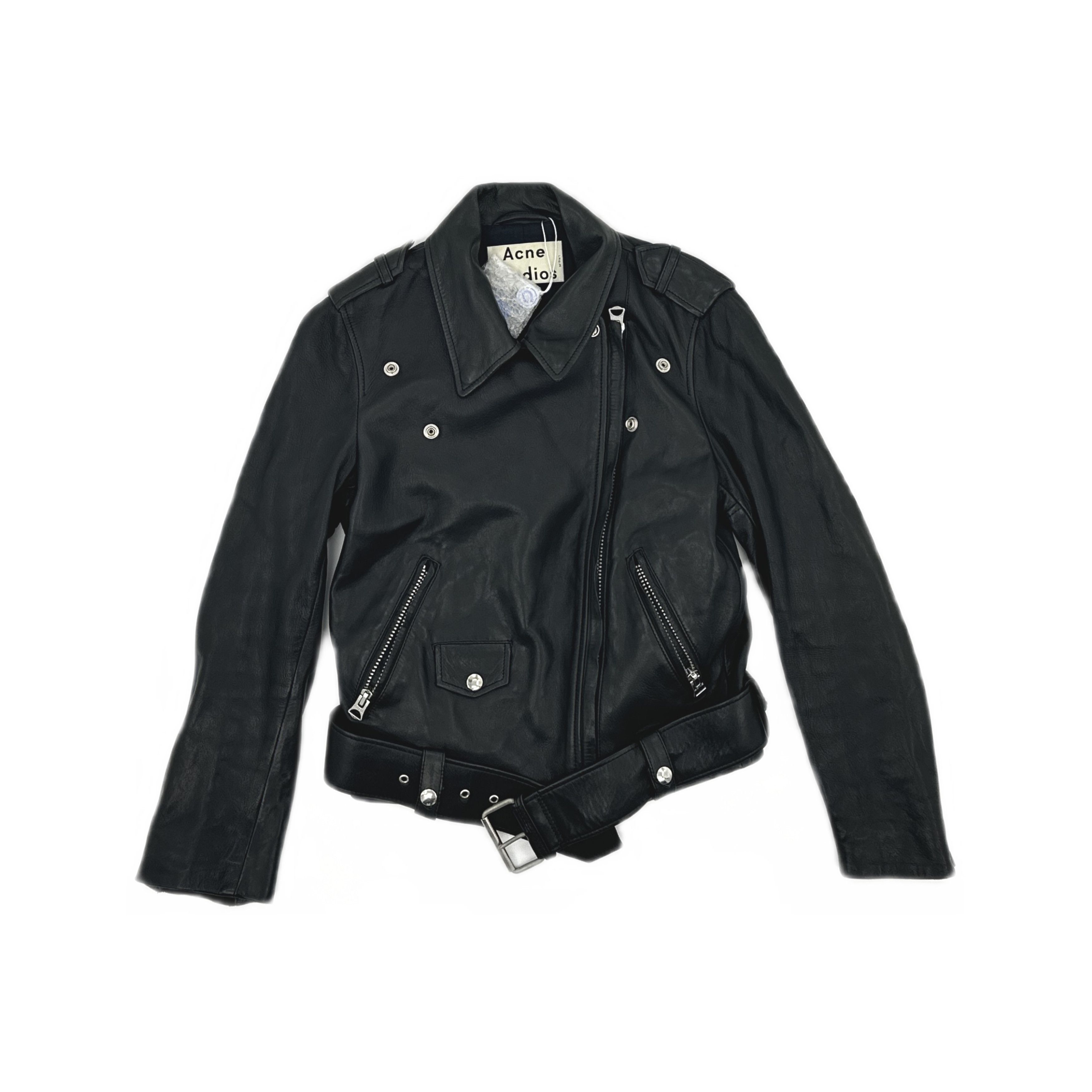 Acne Studios Acne Studios Lamb Leather Biker Jacket Size 34 Size XS / US 0-2 / IT 36-38 - 2 Thumbnail