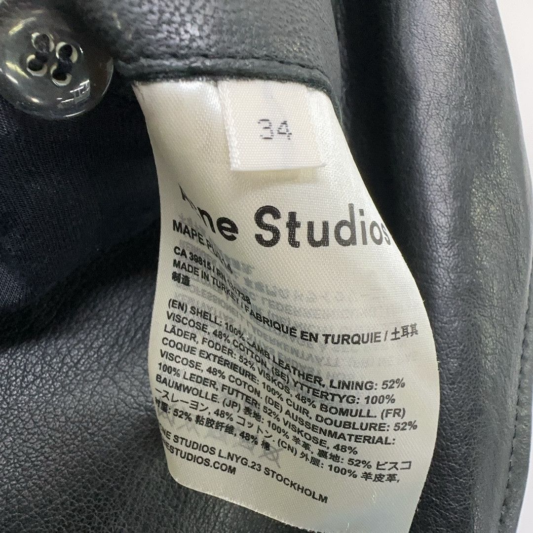 Acne Studios Acne Studios Lamb Leather Biker Jacket Size 34 Size XS / US 0-2 / IT 36-38 - 5 Thumbnail