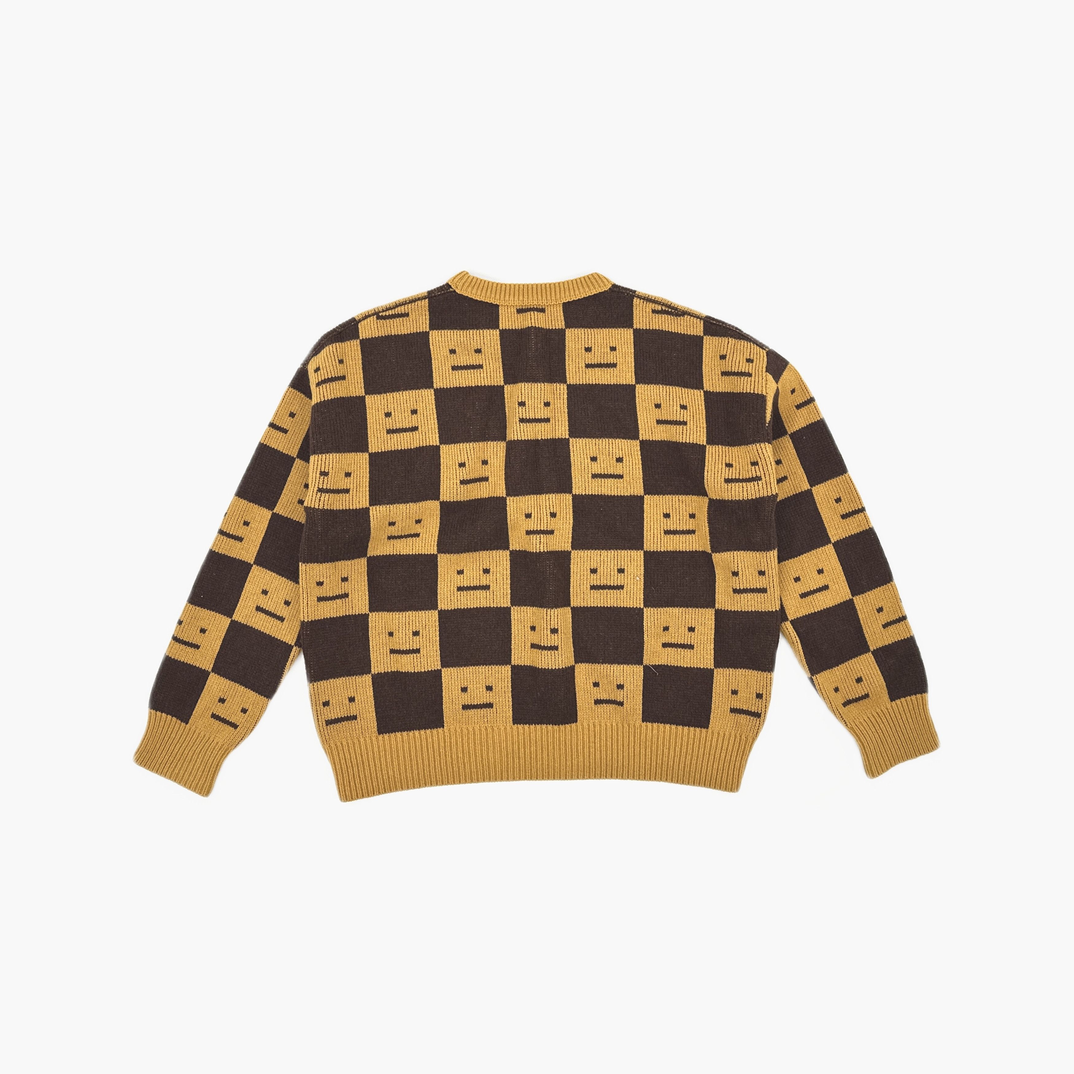 Acne Studios Acne Studios Checkered Face Sweater Size L Size US L / EU 52-54 / 3 - 3 Thumbnail