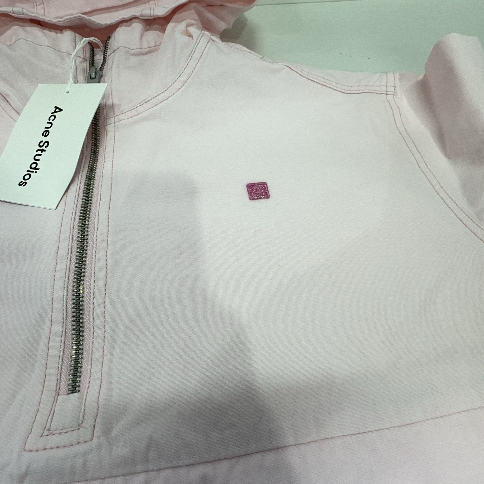 Acne Studios Acne Studios Pink Face Patch Hooded Anorak Size S Size US S / EU 44-46 / 1 - 7 Thumbnail