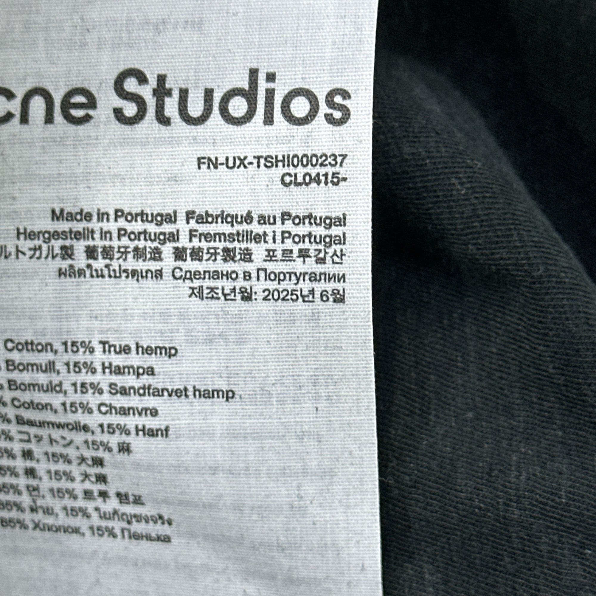 Acne Studios Acne Studios Faded Black 1996 Logo Long Sleeve Size XS Size US XS / EU 42 / 0 - 4 Thumbnail