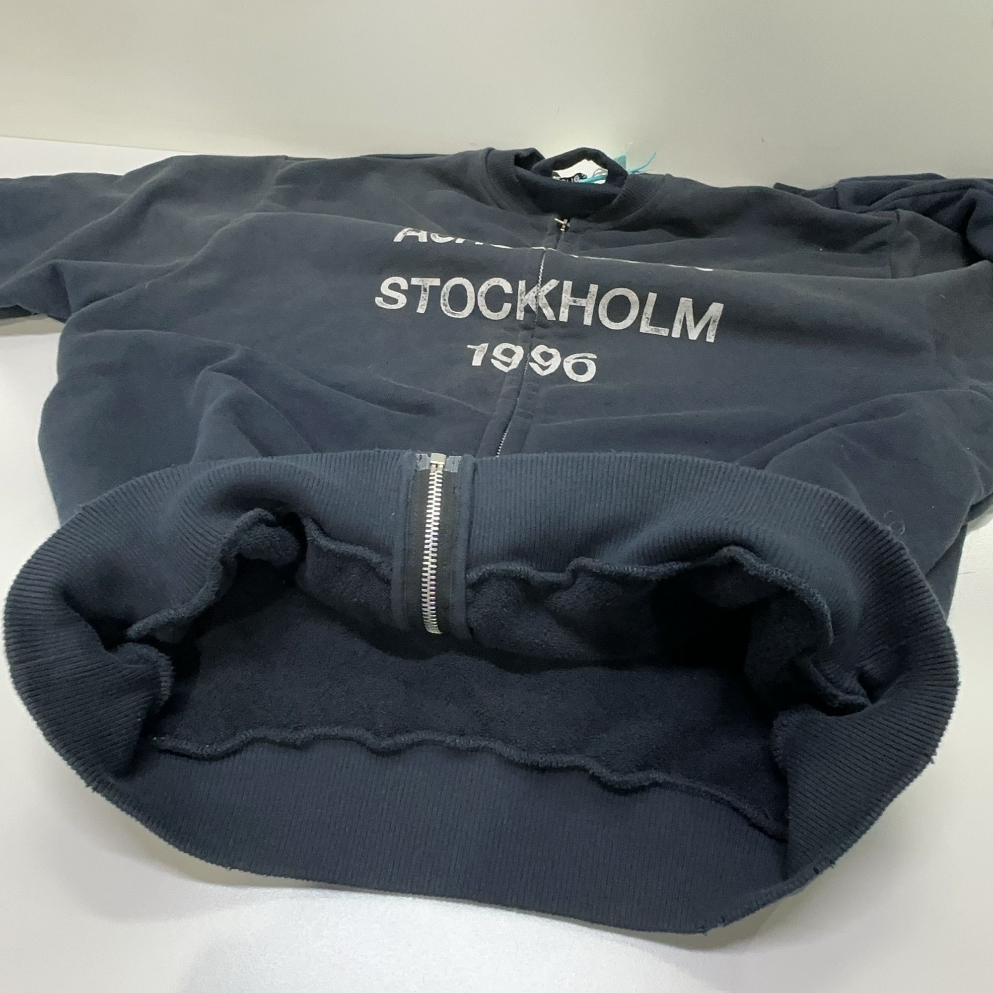Acne Studios Acne Studios Distressed Stockholm 1996 Zip Jacket Size S Size US S / EU 44-46 / 1 - 10 Thumbnail