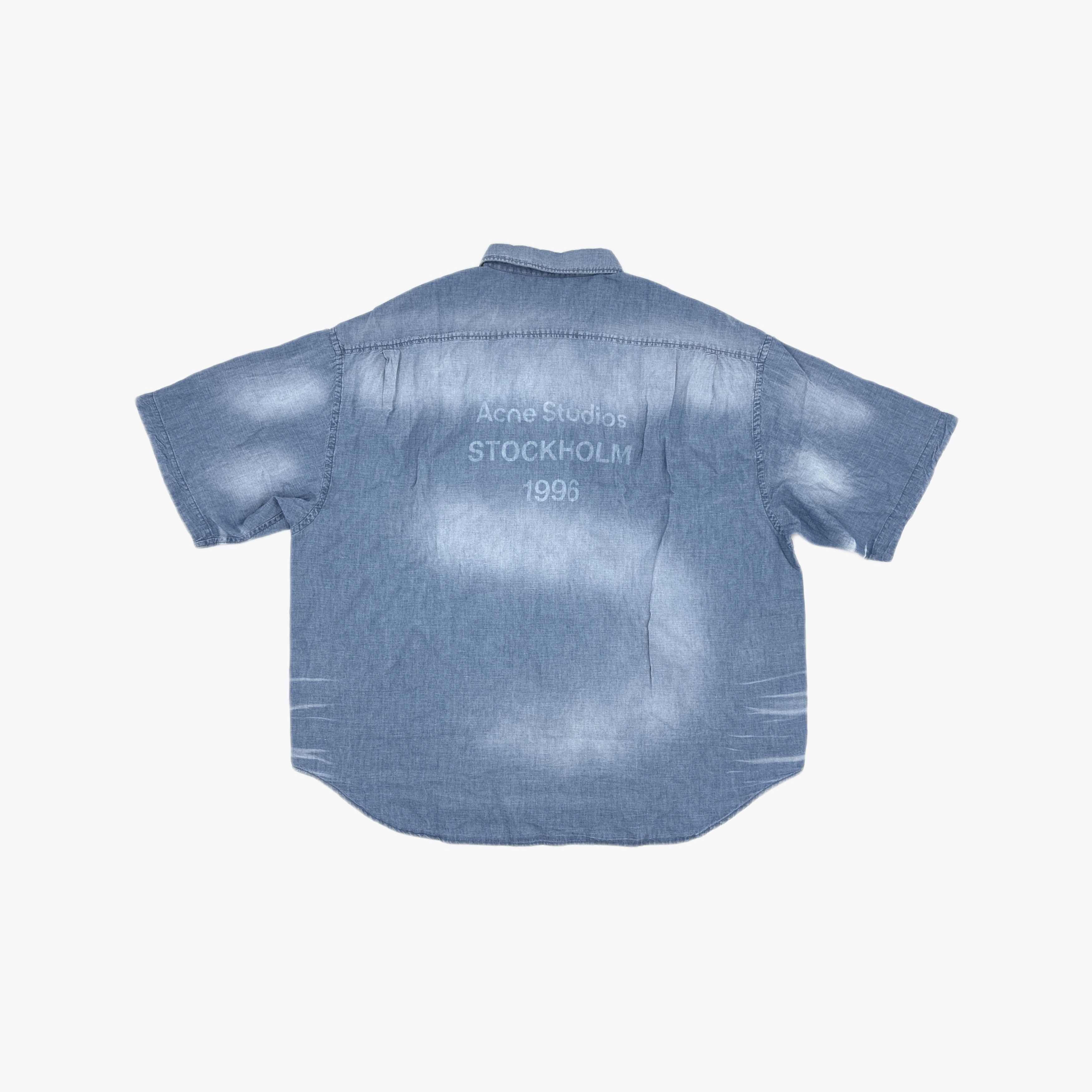 Acne Studios Acne Studios Faded Logo Short Sleeve Shirt US L Size US L / EU 52-54 / 3 - 3 Thumbnail