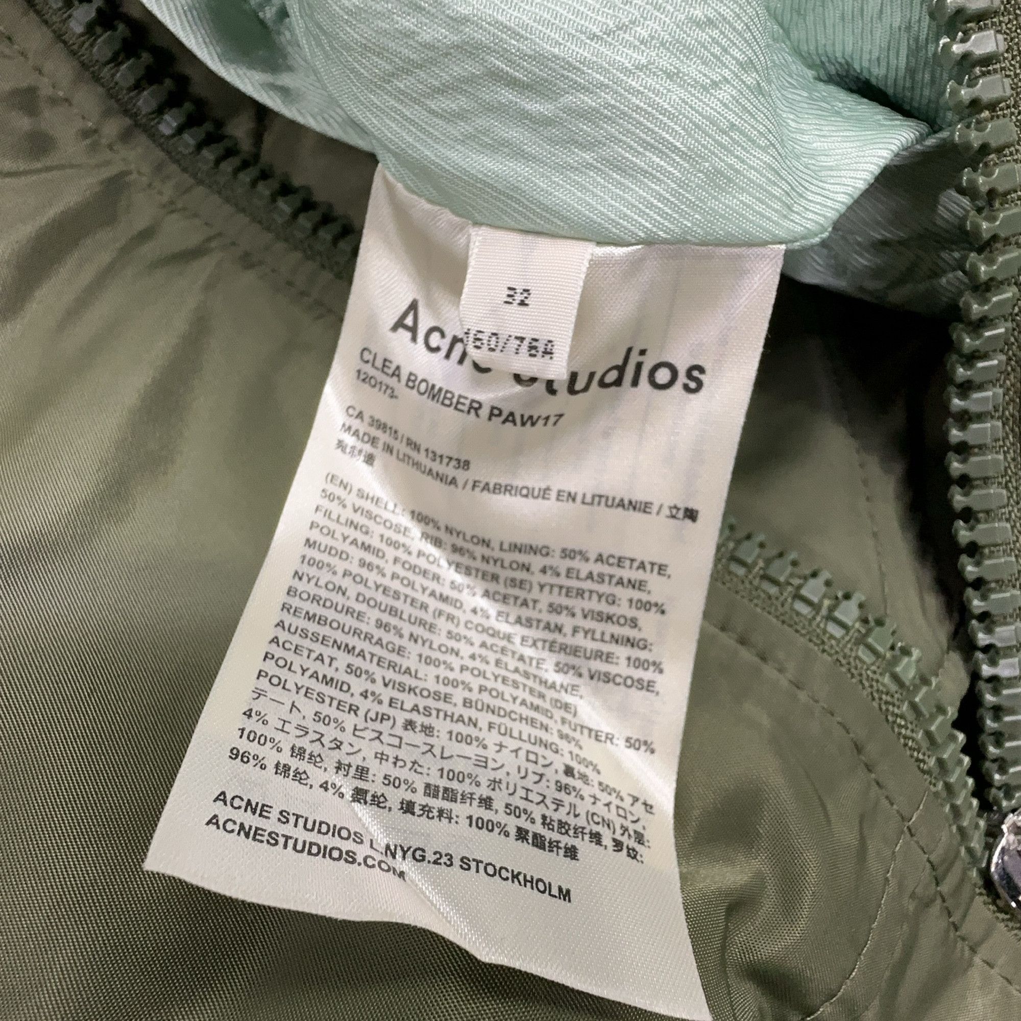 Acne Studios Acne Studios Clea Ruched Bomber Jacket 32 Size XXS / US 00 / IT 34 - 4 Thumbnail