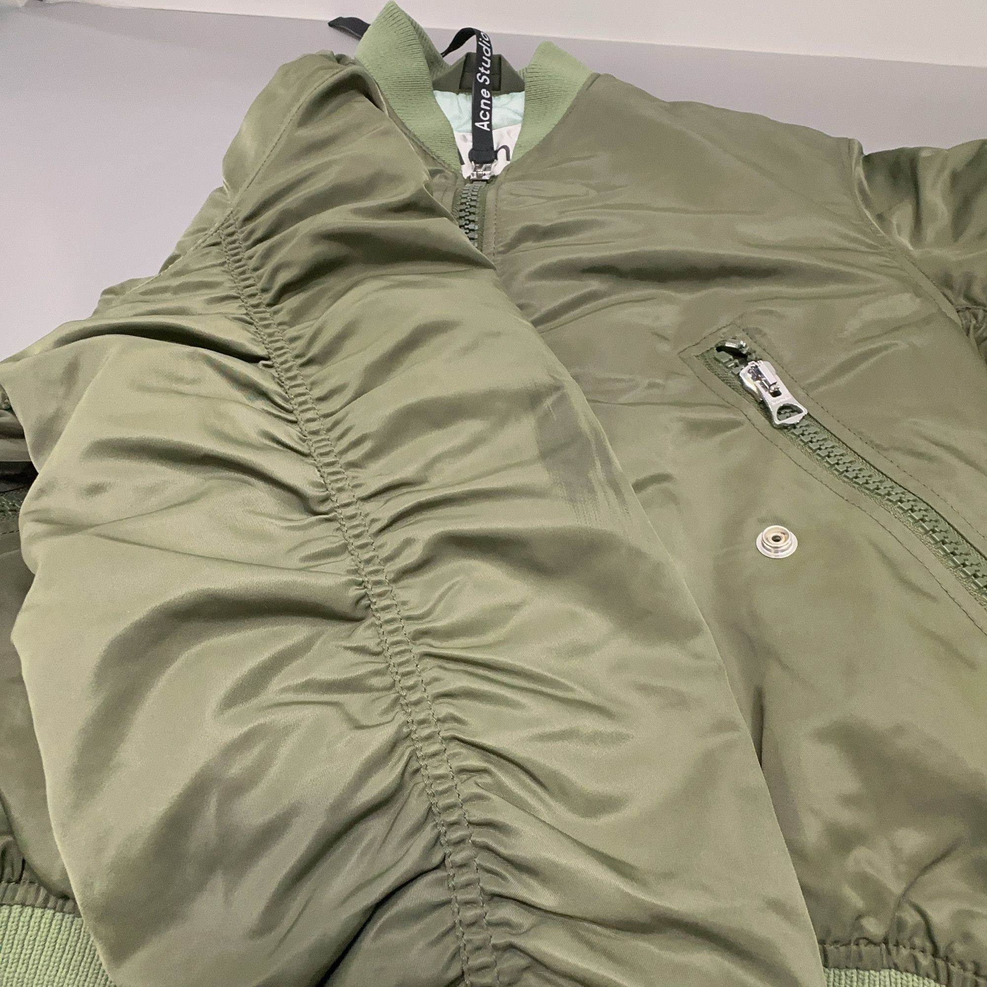 Acne Studios Acne Studios Clea Ruched Bomber Jacket 32 Size XXS / US 00 / IT 34 - 7 Thumbnail