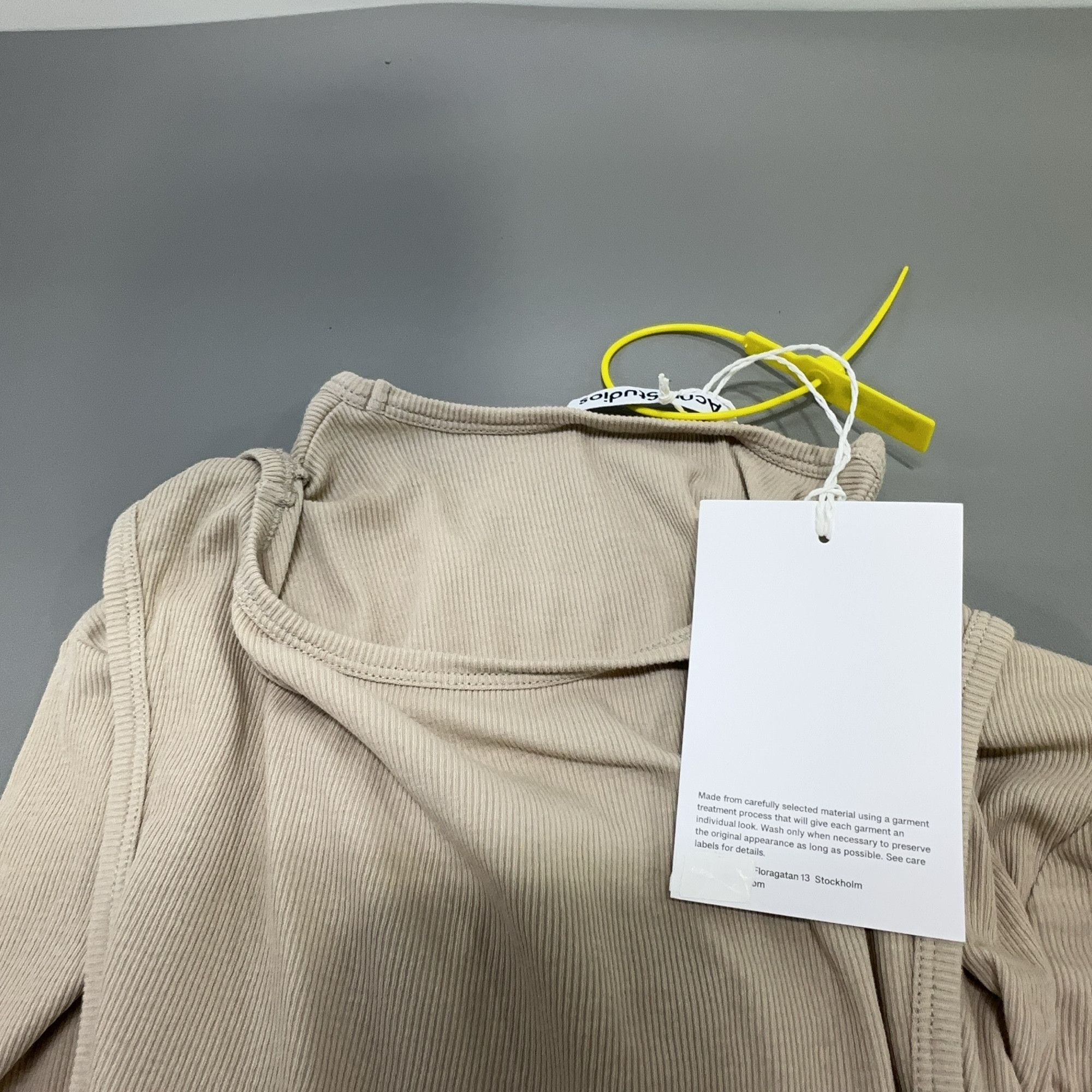 Acne Studios Acne Studios Logo Ribbed Long Sleeve T-Shirt XS Size XS / US 0-2 / IT 36-38 - 7 Thumbnail