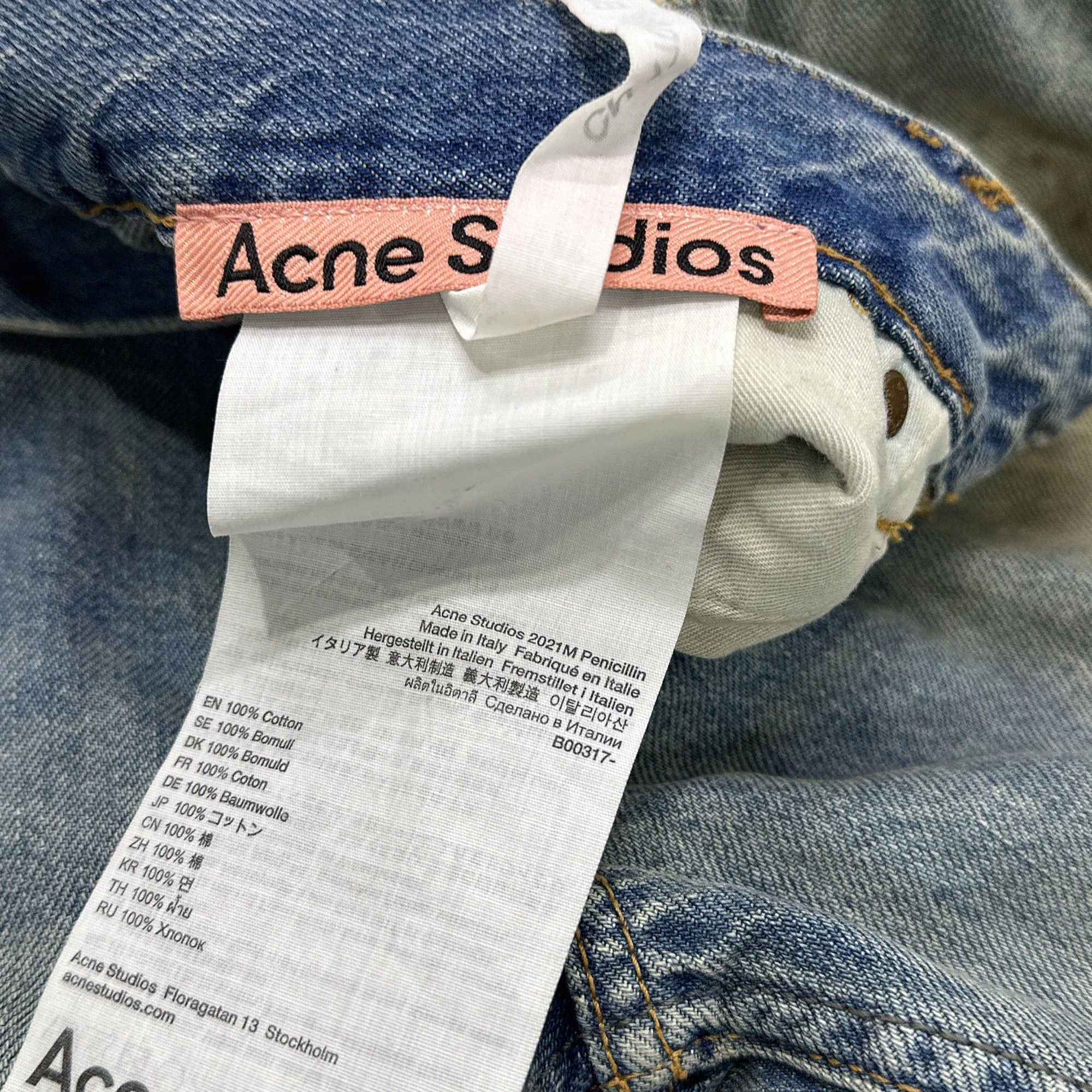 Acne Studios Acne Studios 2021M Penicillin Distressed Jeans 31 Size US 30 / EU 46 - 6 Thumbnail