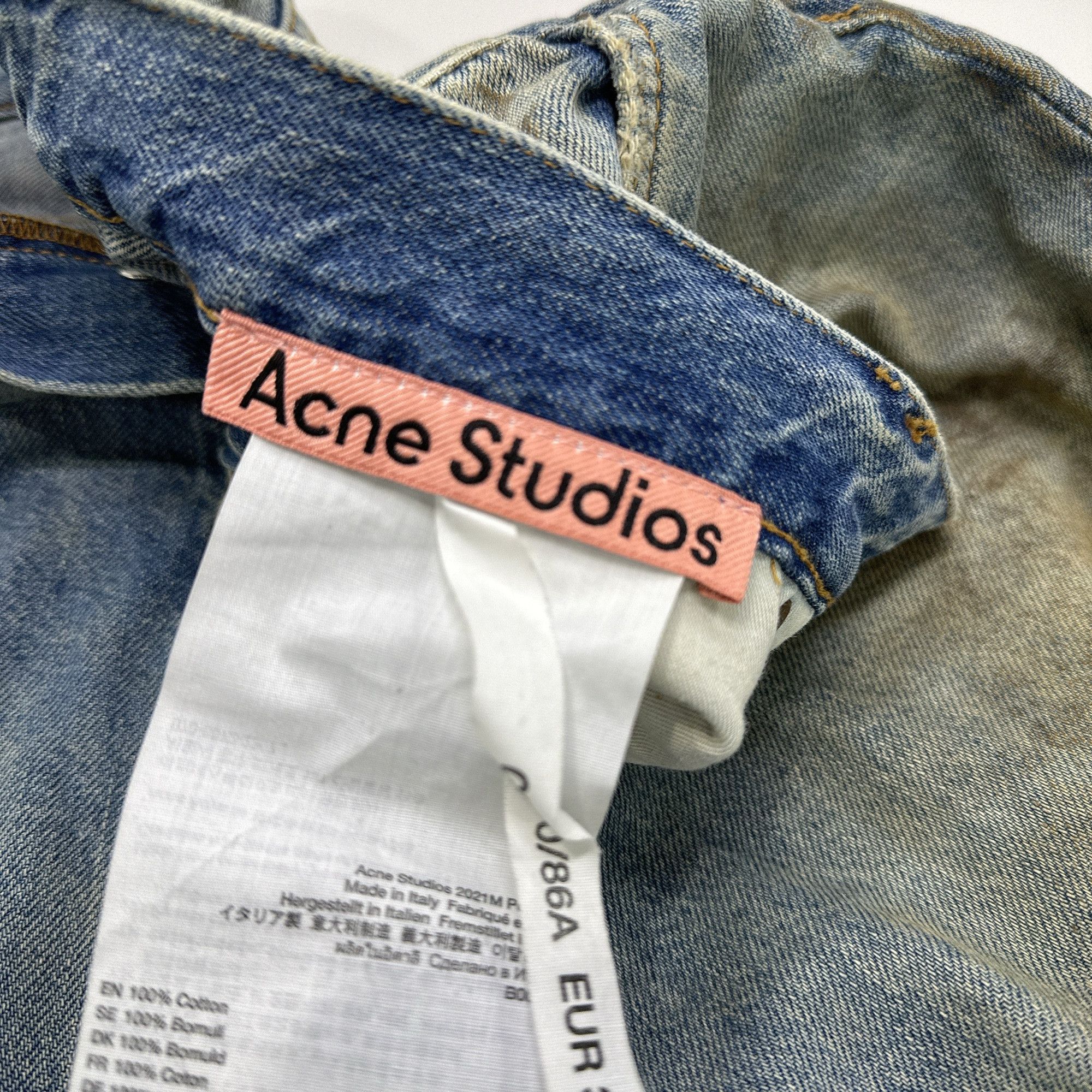 Acne Studios Acne Studios 2021M Penicillin Distressed Jeans 31 Size US 30 / EU 46 - 4 Thumbnail