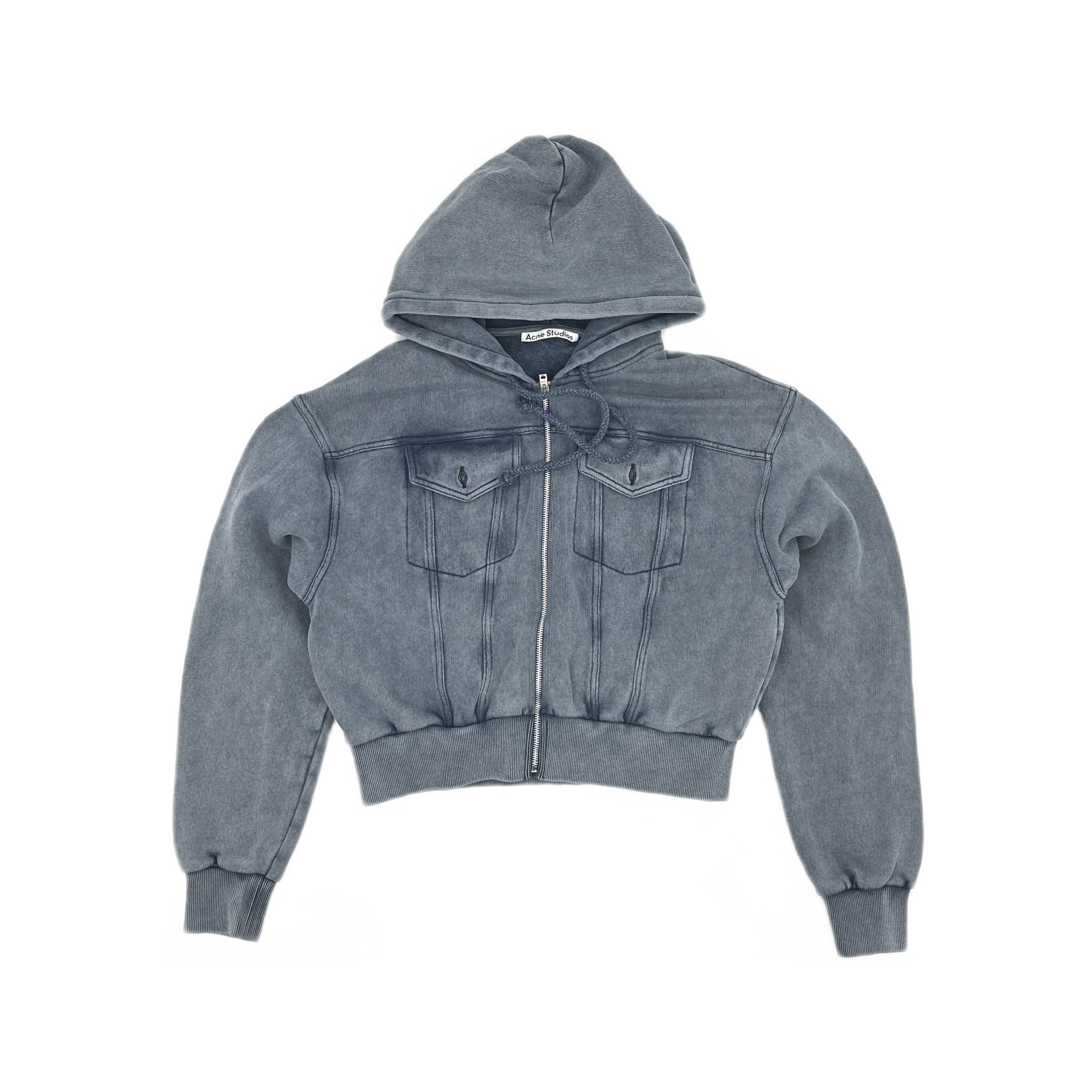 Acne Studios Acne Studios Washed Blue Zip-up Hoodie Size M Size M / US 6-8 / IT 42-44 - 2 Thumbnail