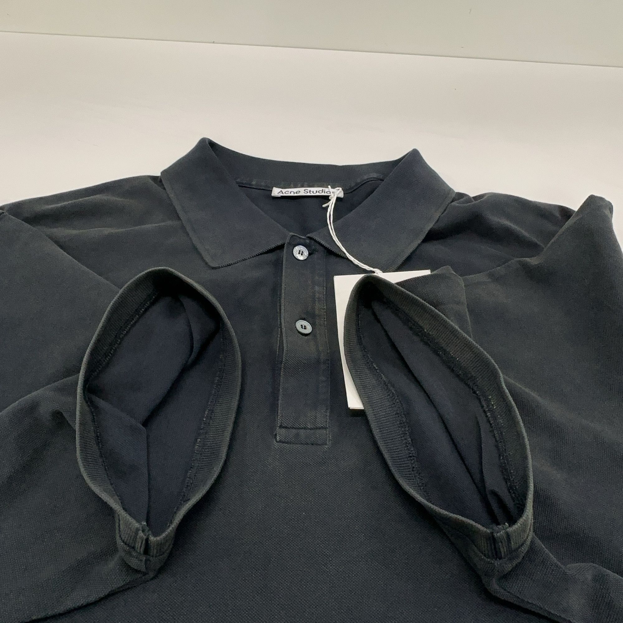 Acne Studios Acne Studios Washed Embroidered Logo Polo Shirt M Size US M / EU 48-50 / 2 - 12 Thumbnail