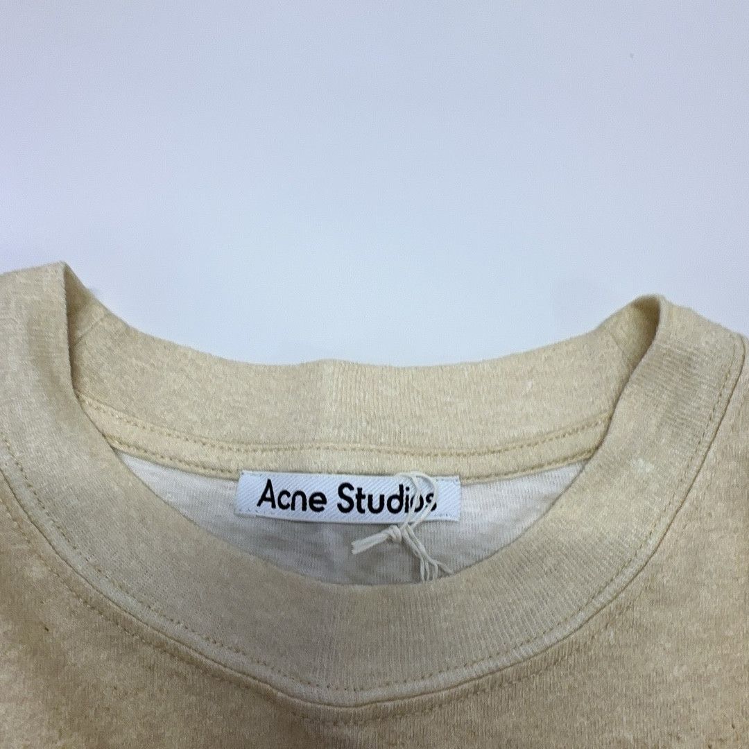 Acne Studios Acne Studios Distressed Logo Long Sleeve T-Shirt XS Size US XS / EU 42 / 0 - 6 Thumbnail