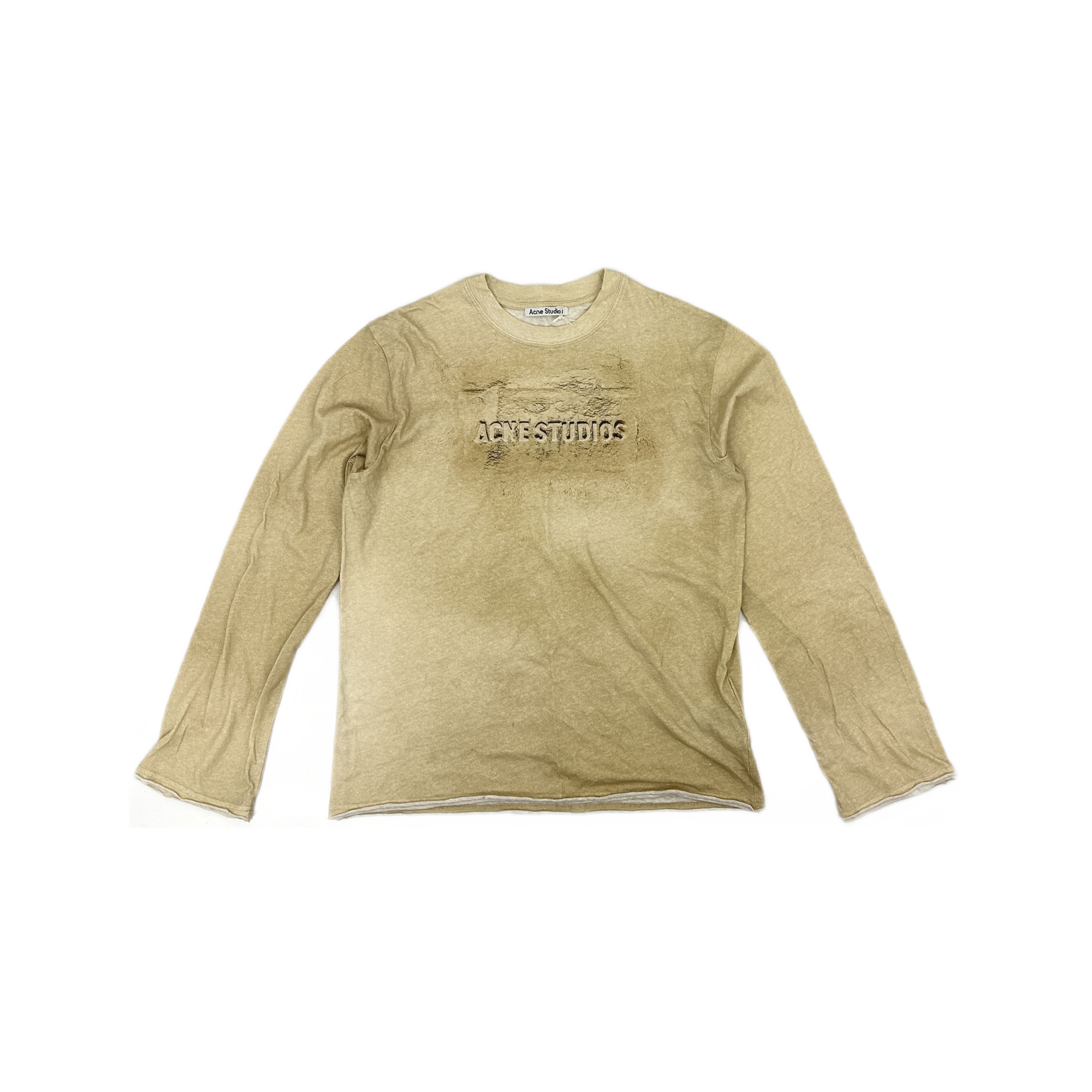 Acne Studios Acne Studios Distressed Logo Long Sleeve T-Shirt XS Size US XS / EU 42 / 0 - 2 Thumbnail
