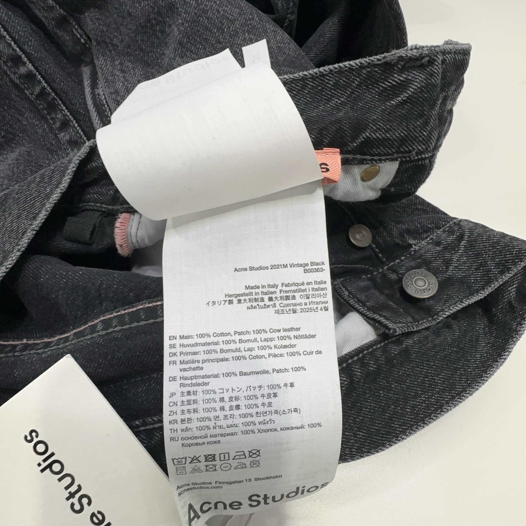 Acne Studios Acne Studios 2021M Vintage Black Jeans 30 Size US 30 / EU 46 - 4 Thumbnail