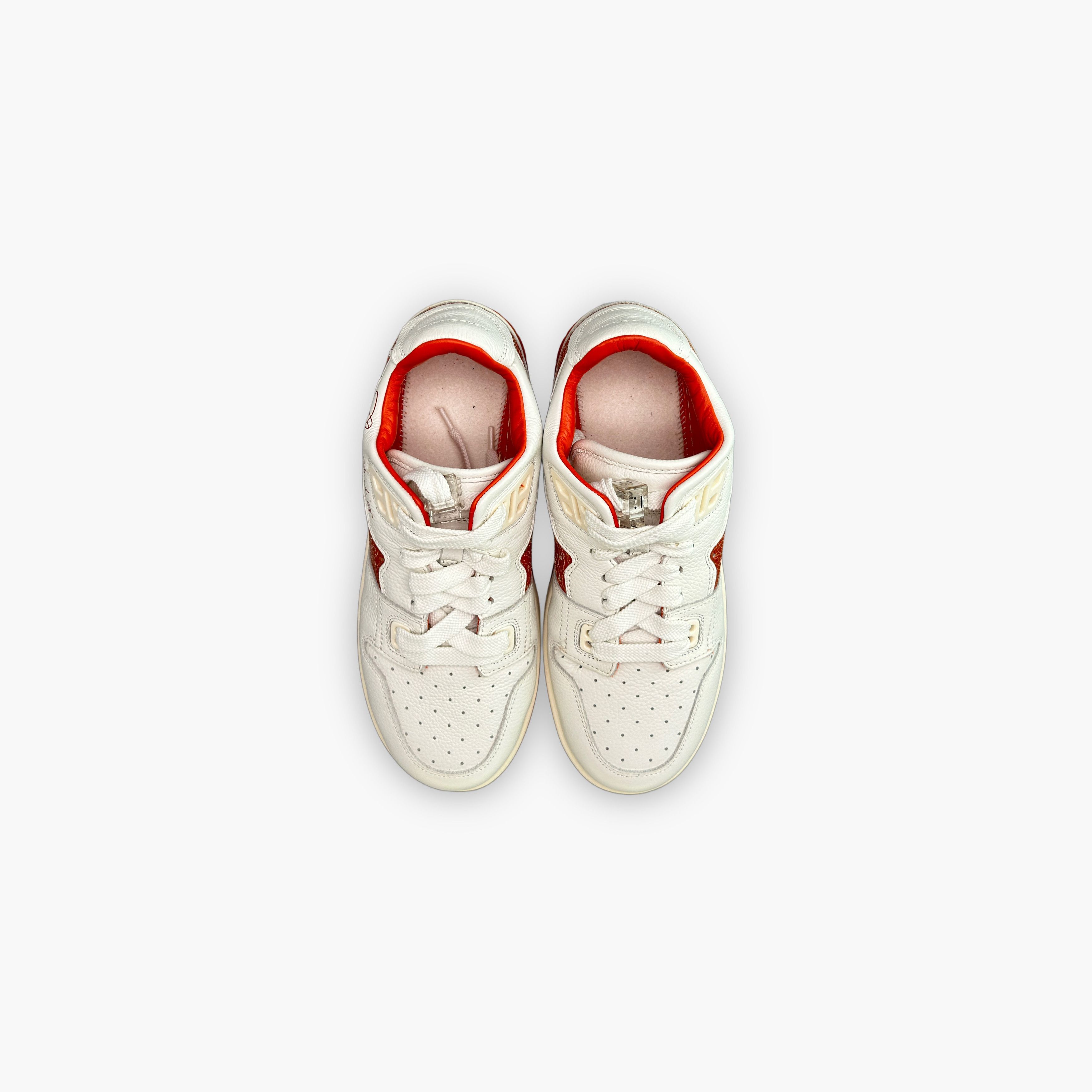 Acne Studios Acne Studios White Orange Low-Top Sneakers 38 Size US 8 / IT 38 - 10 Thumbnail
