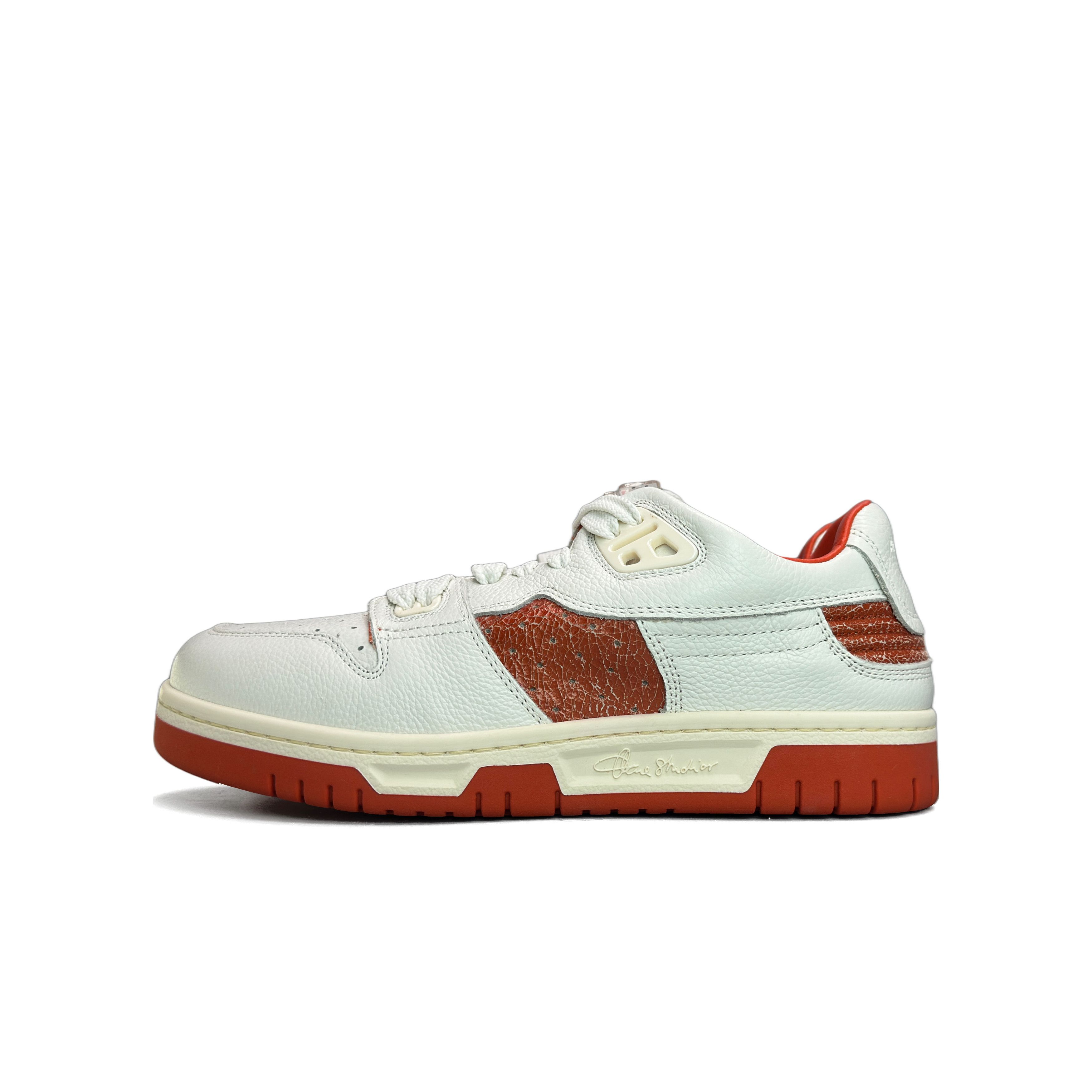 Acne Studios Acne Studios White Orange Low-Top Sneakers 38 Size US 8 / IT 38 - 2 Thumbnail
