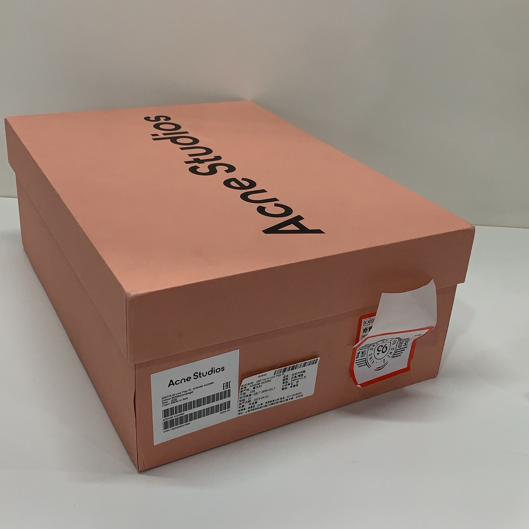 Acne Studios Acne Studios White Orange Low-Top Sneakers 38 Size US 8 / IT 38 - 12 Thumbnail