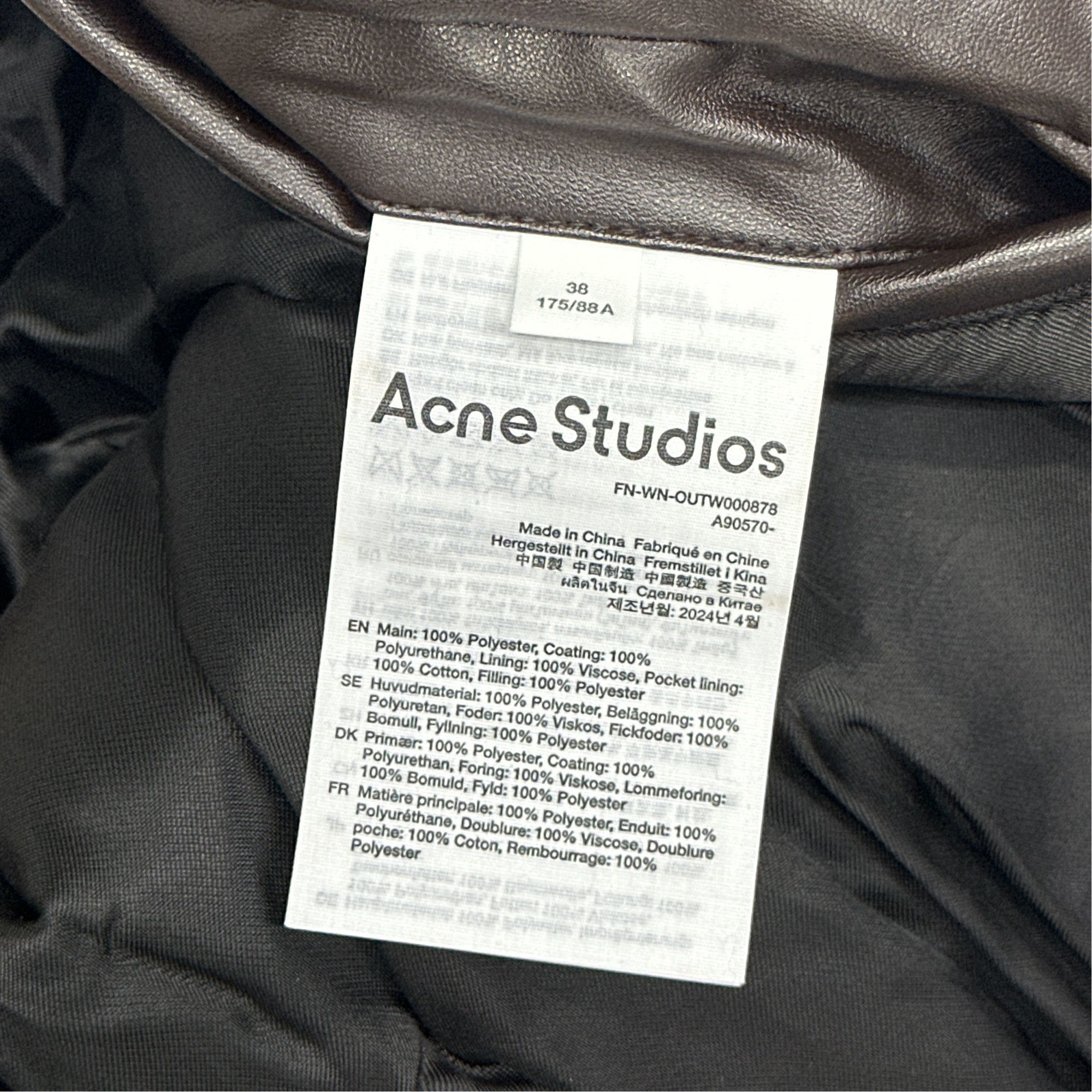 Acne Studios Acne Studios Coated Bomber Jacket 38 Size S / US 4 / IT 40 - 4 Thumbnail