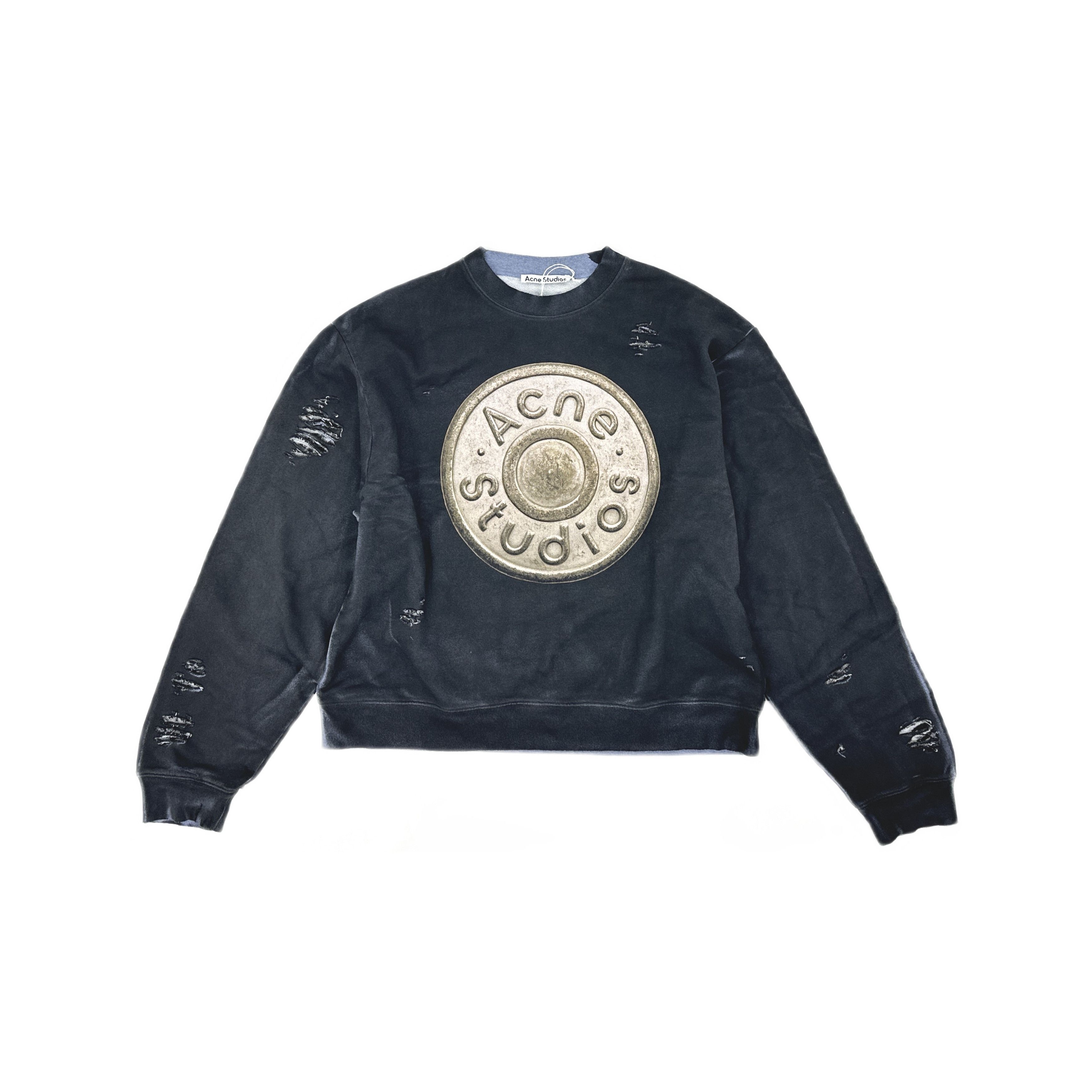 Acne Studios Acne Studios Medallion Distressed Sweatshirt M Size US M / EU 48-50 / 2 - 2 Thumbnail