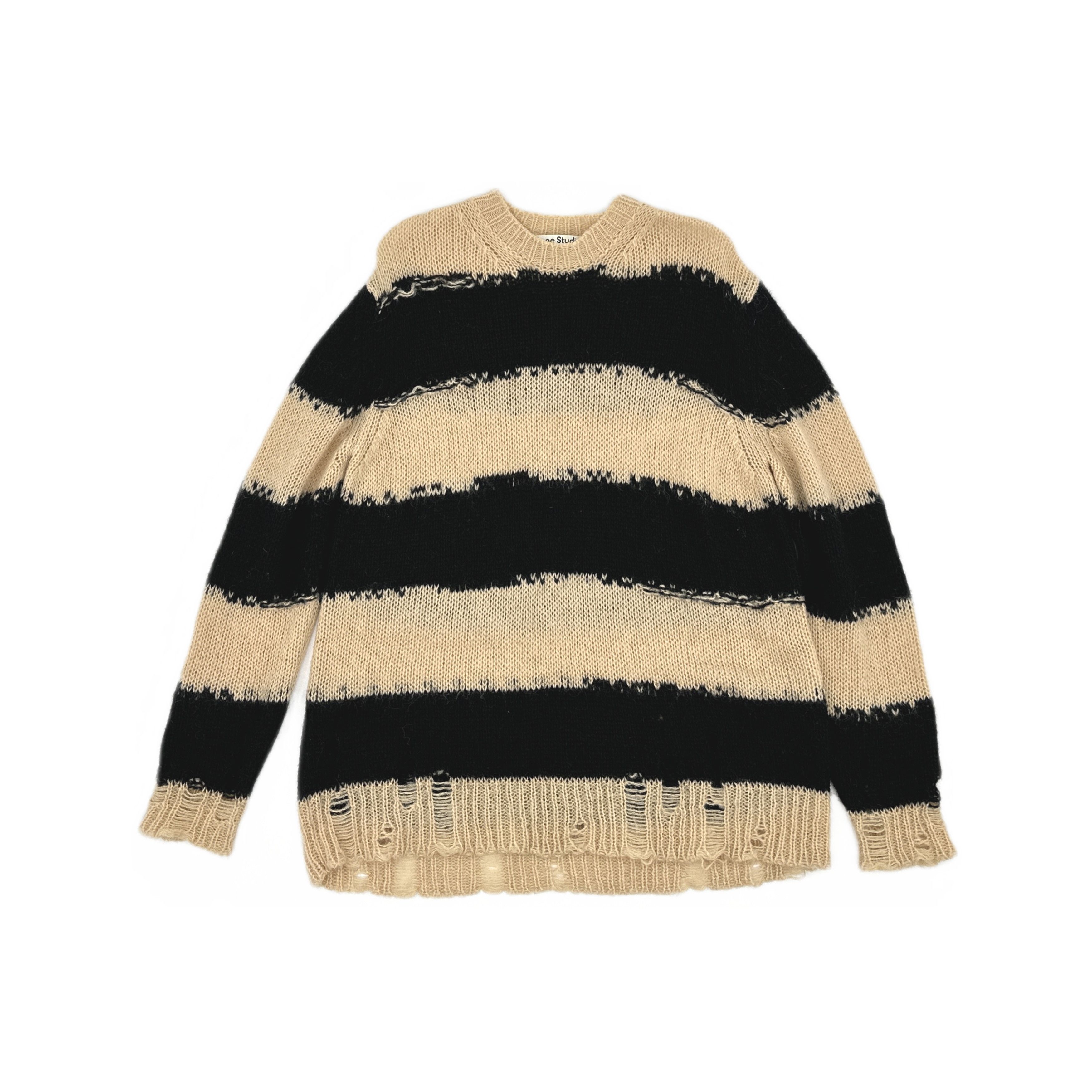 Acne Studios Acne Studios Distressed Striped Mohair Sweater XS Size XS / US 0-2 / IT 36-38 - 2 Thumbnail