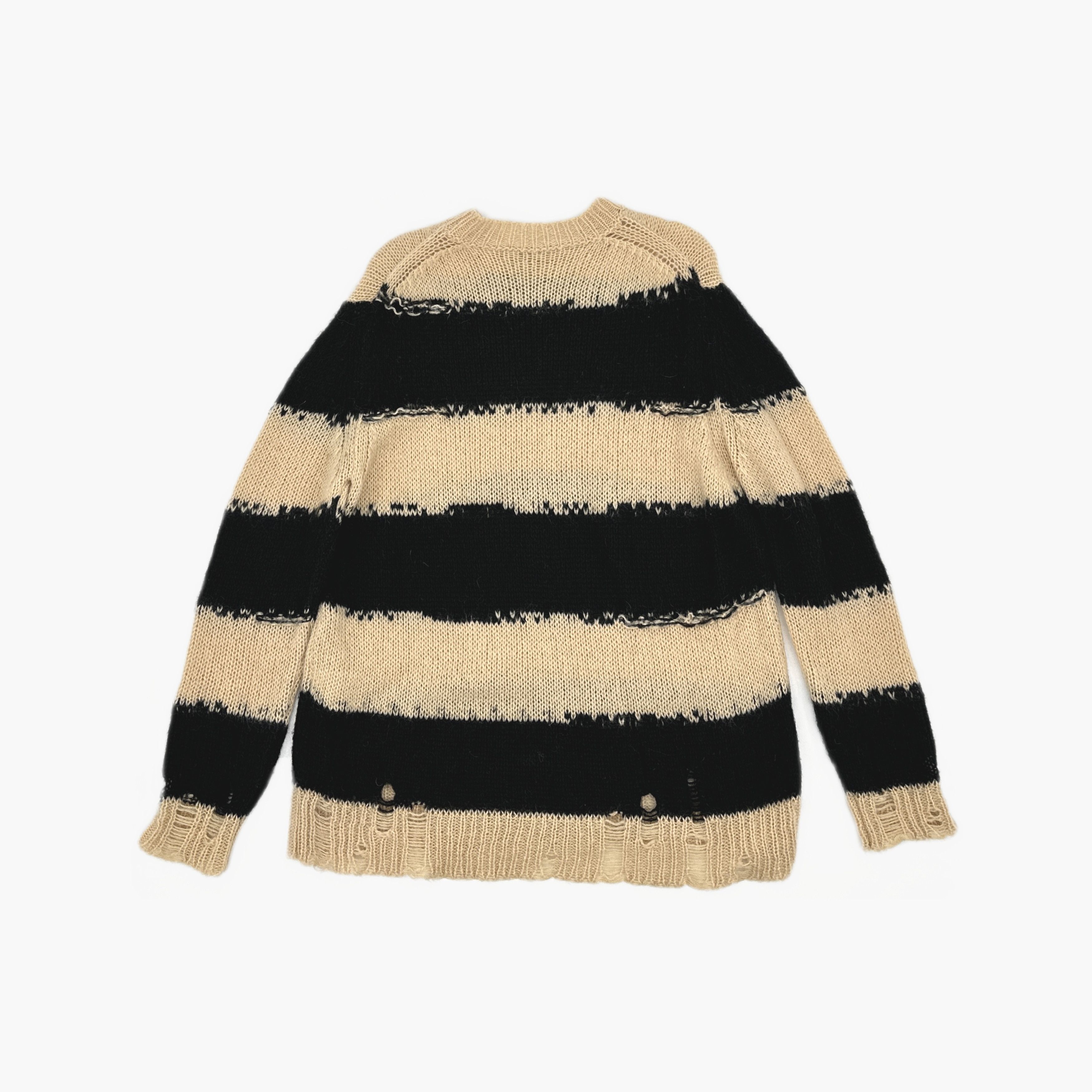 Acne Studios Acne Studios Distressed Striped Mohair Sweater XS Size XS / US 0-2 / IT 36-38 - 3 Thumbnail