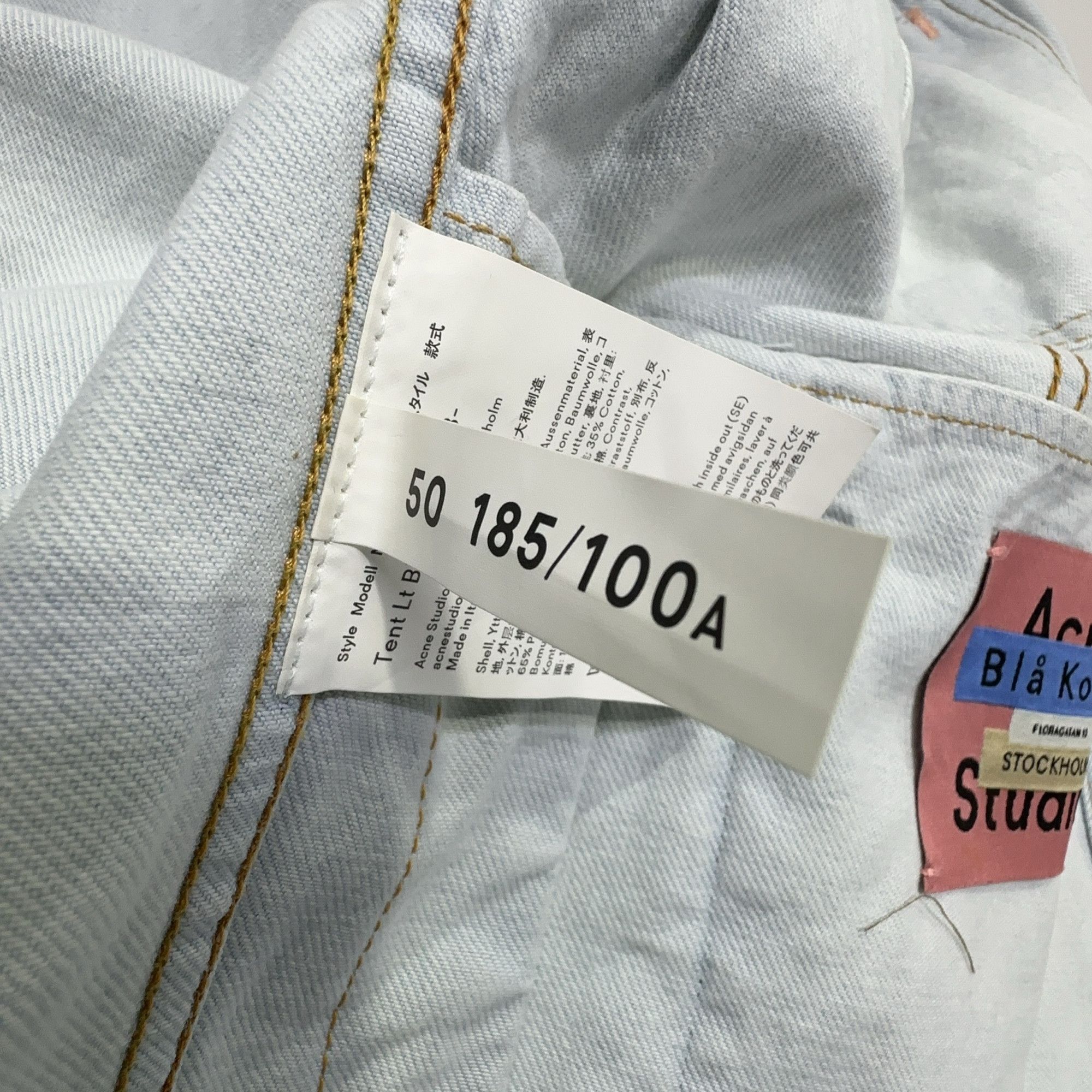 Acne Studios Acne Studios Light Blue Blå Konst Denim Jacket Size 50 Size US M / EU 48-50 / 2 - 7 Thumbnail