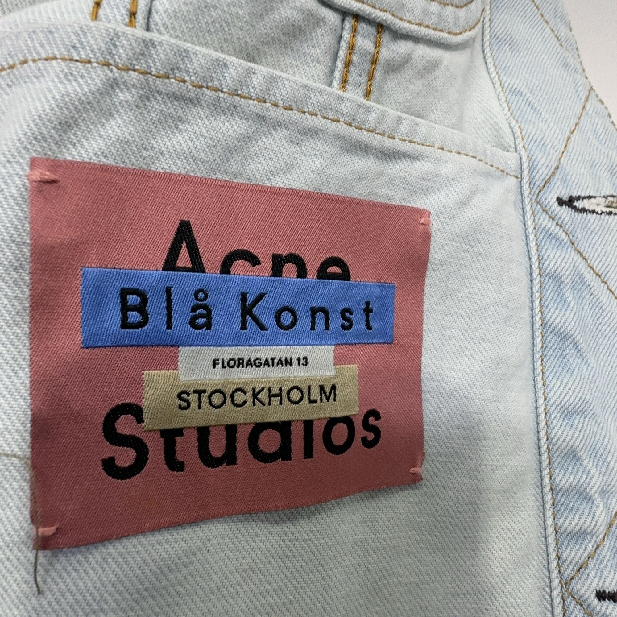 Acne Studios Acne Studios Light Blue Blå Konst Denim Jacket Size 50 Size US M / EU 48-50 / 2 - 5 Thumbnail