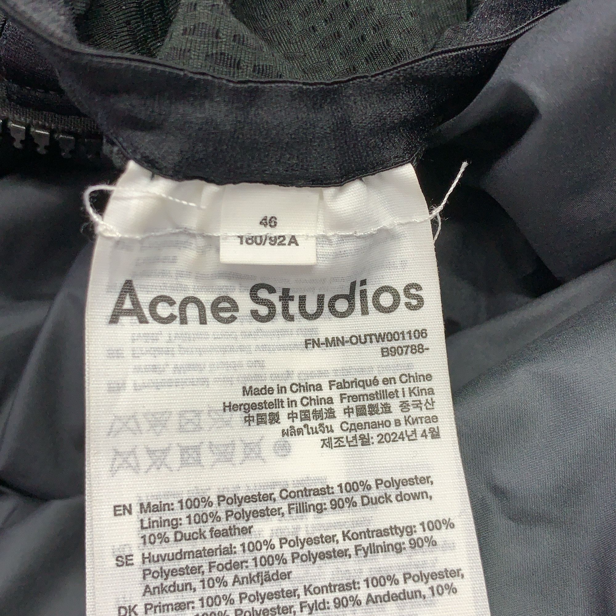 Acne Studios Acne Studios Reflective Logo Puffer Jacket Size 46 Size US S / EU 44-46 / 1 - 4 Thumbnail