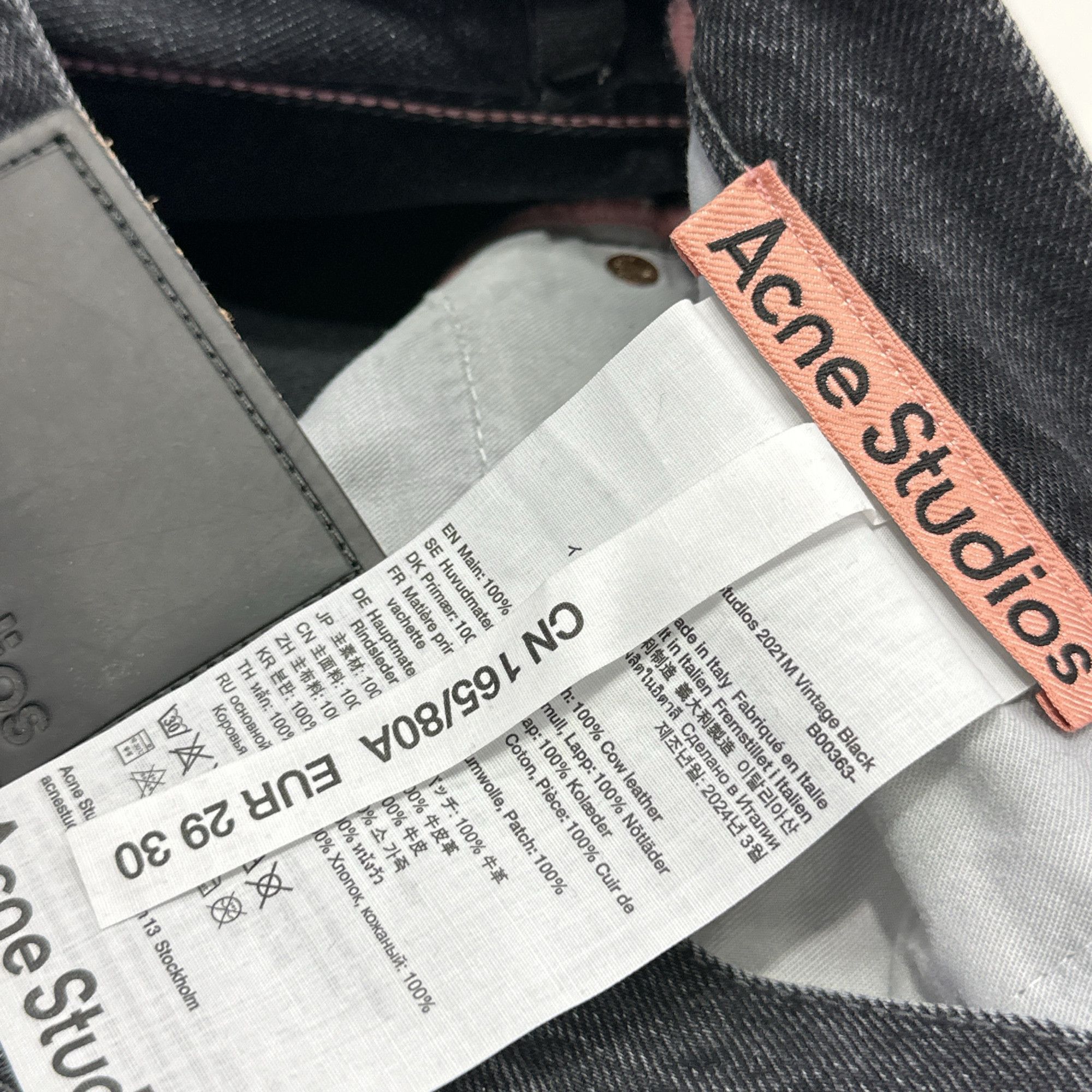 Acne Studios Acne Studios Vintage Black 2021M Denim Jeans 29 Size US 29 - 4 Thumbnail