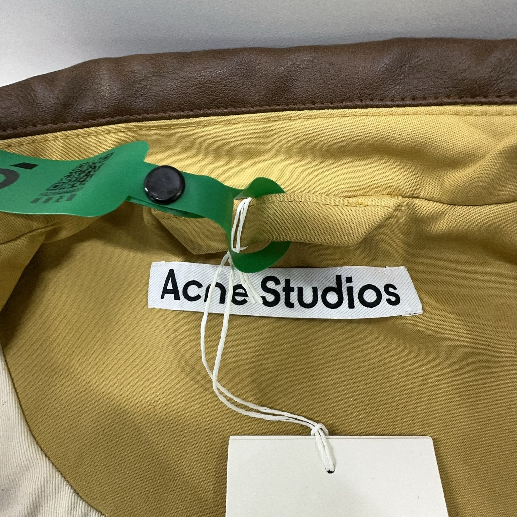 Acne Studios Acne Studios Leather Trim Cotton Twill Jacket 50 Size US M / EU 48-50 / 2 - 4 Thumbnail