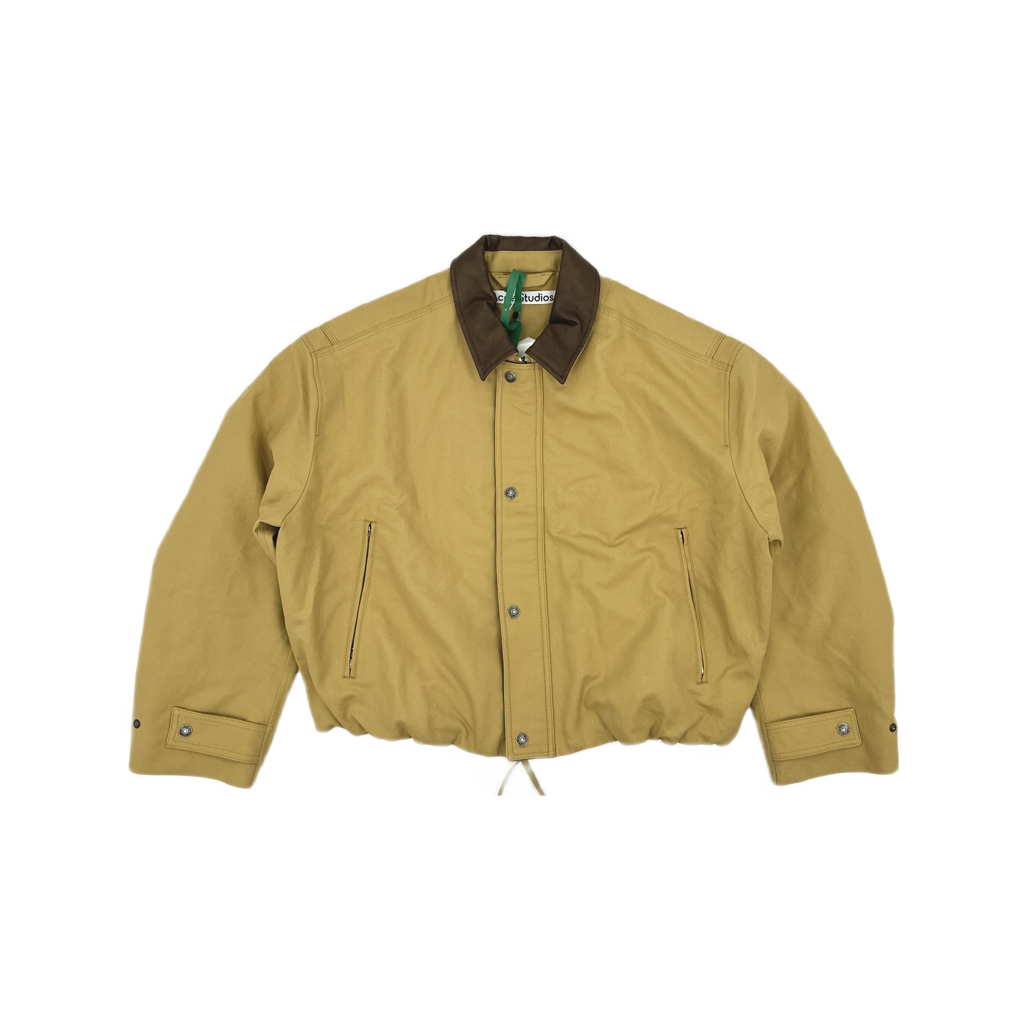 Acne Studios Acne Studios Leather Trim Cotton Twill Jacket 50 Size US M / EU 48-50 / 2 - 2 Thumbnail