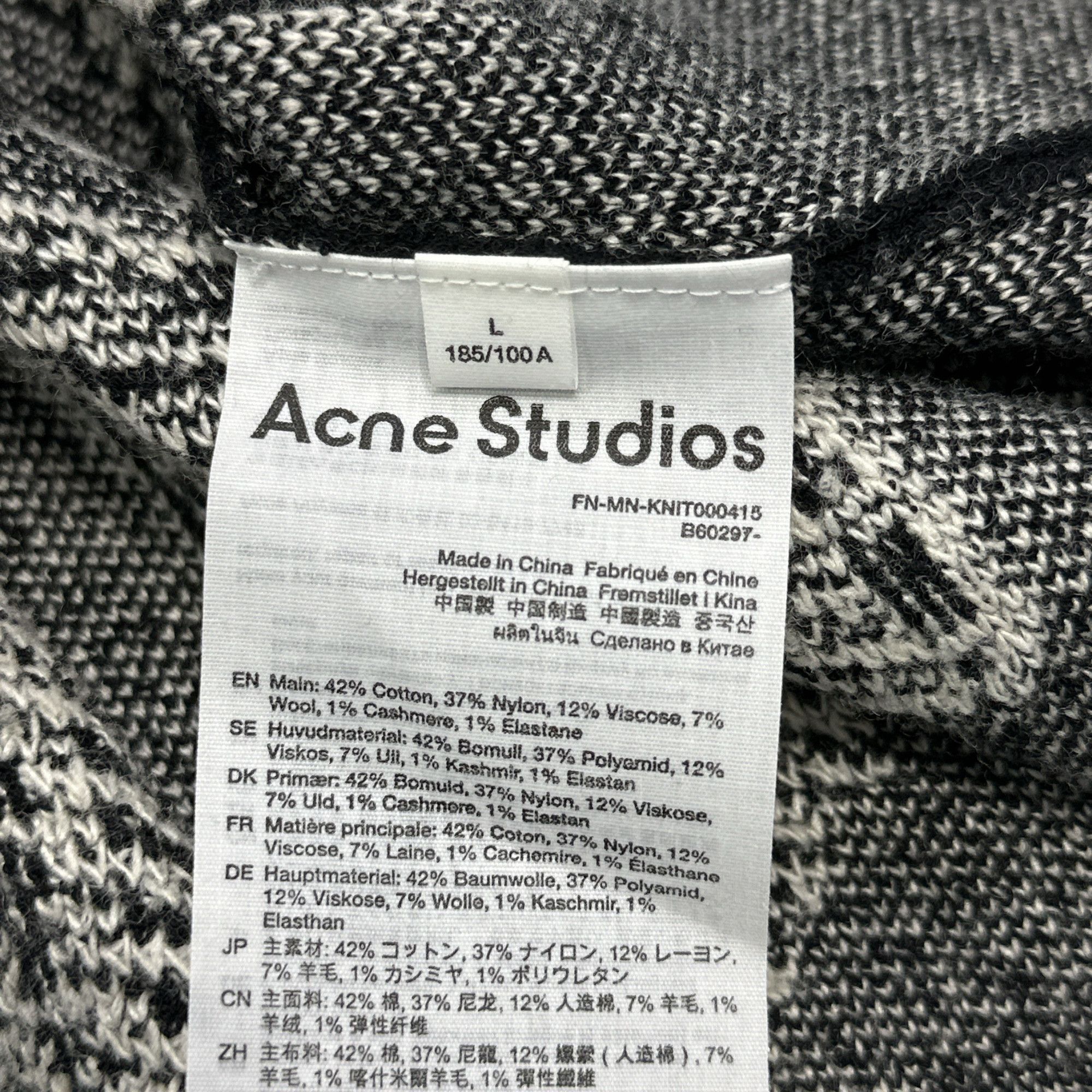 Acne Studios Acne Studios Graphic Intarsia Knit Sweater L Size US L / EU 52-54 / 3 - 4 Thumbnail