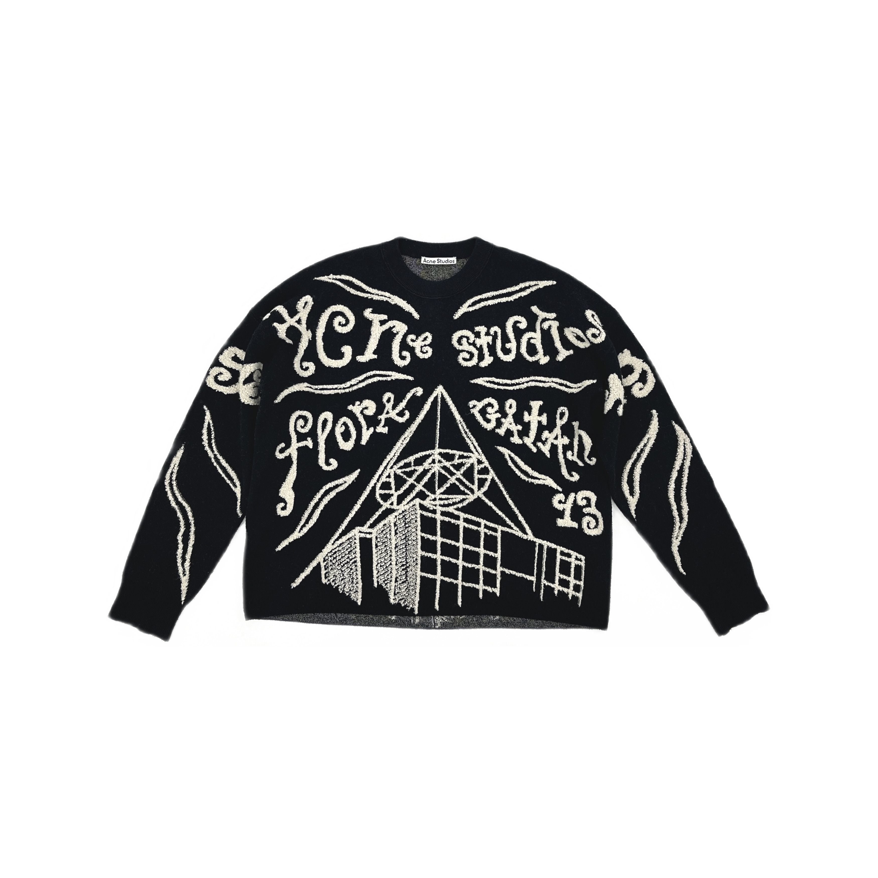 Acne Studios Acne Studios Graphic Intarsia Knit Sweater L Size US L / EU 52-54 / 3 - 2 Thumbnail