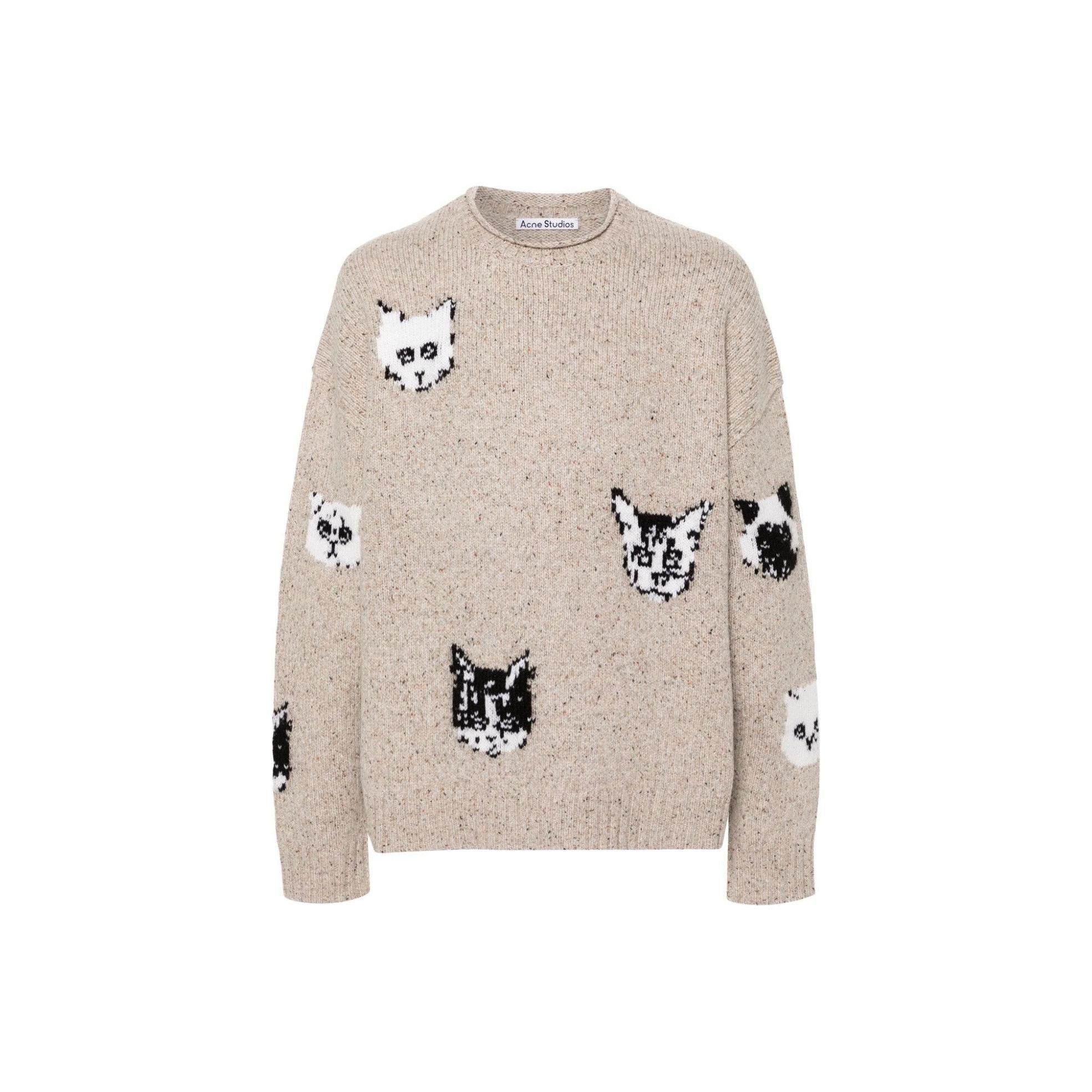 Acne Studios Acne Studios Cat Intarsia Mohair Blend Sweater XL Size US XL / EU 56 / 4 - 2 Thumbnail