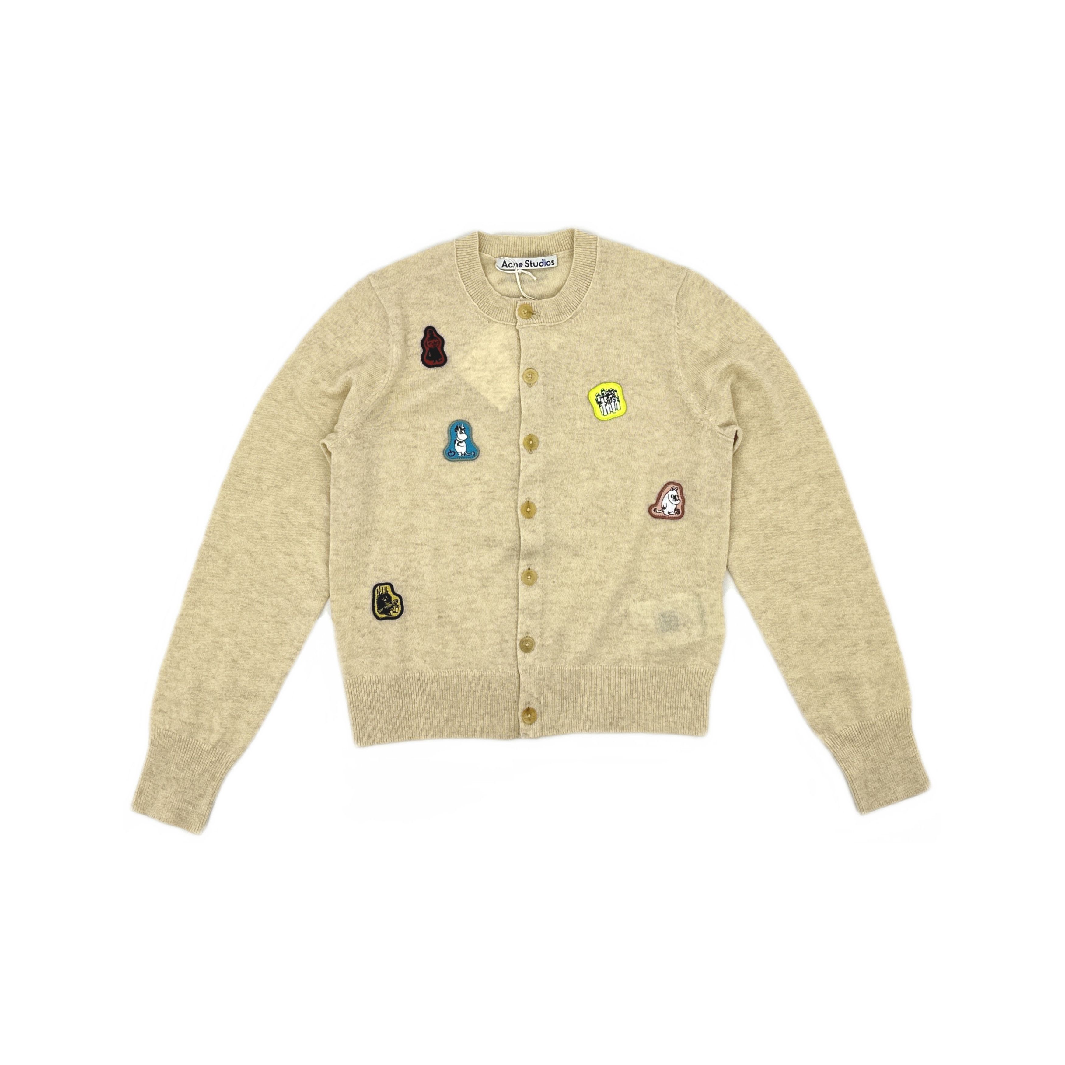Acne Studios Acne Studios x Moomin Oatmeal Knit Cardigan XS Size XS / US 0-2 / IT 36-38 - 2 Thumbnail