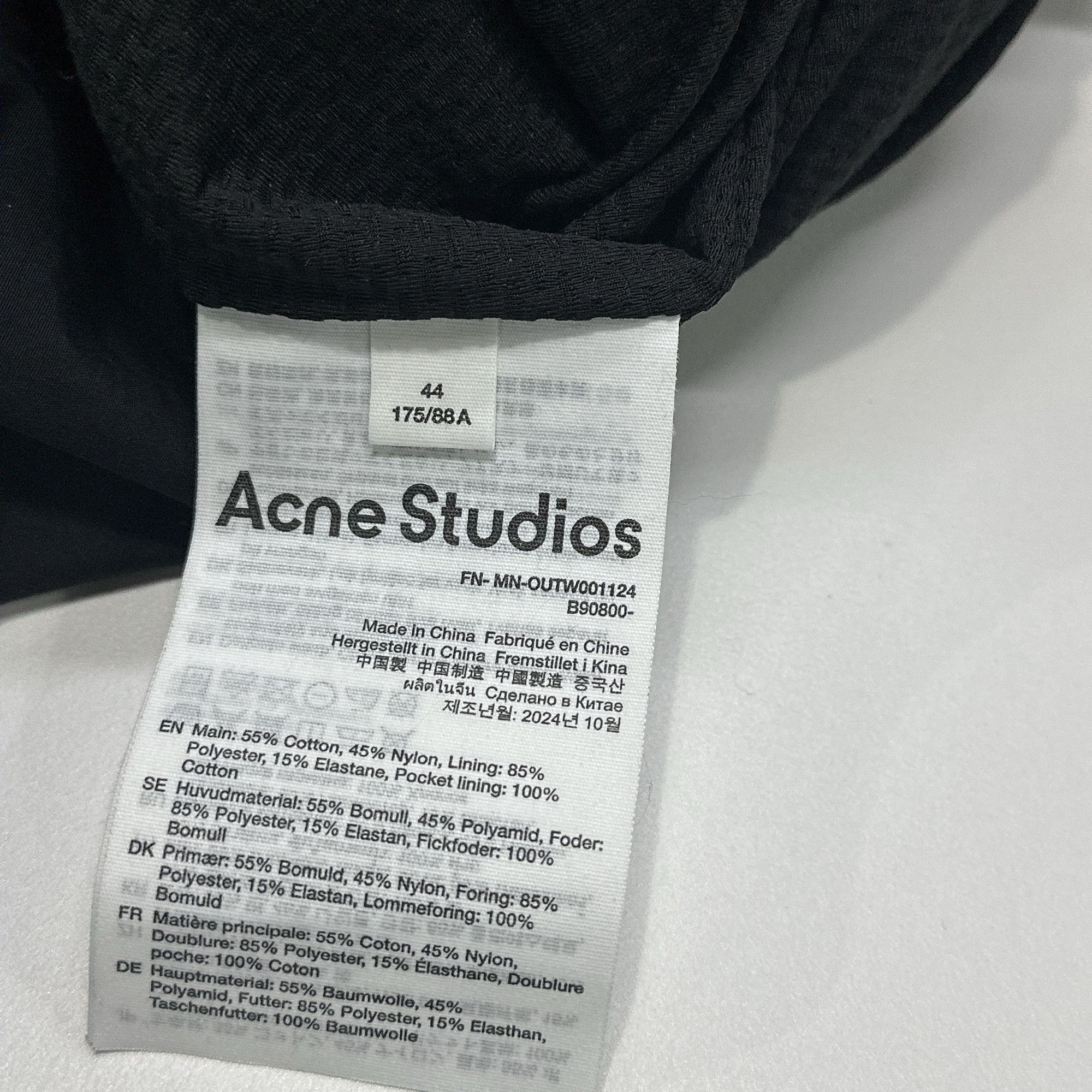 Acne Studios Acne Studios Logo Back Zip Jacket Size 44 Size US S / EU 44-46 / 1 - 5 Thumbnail