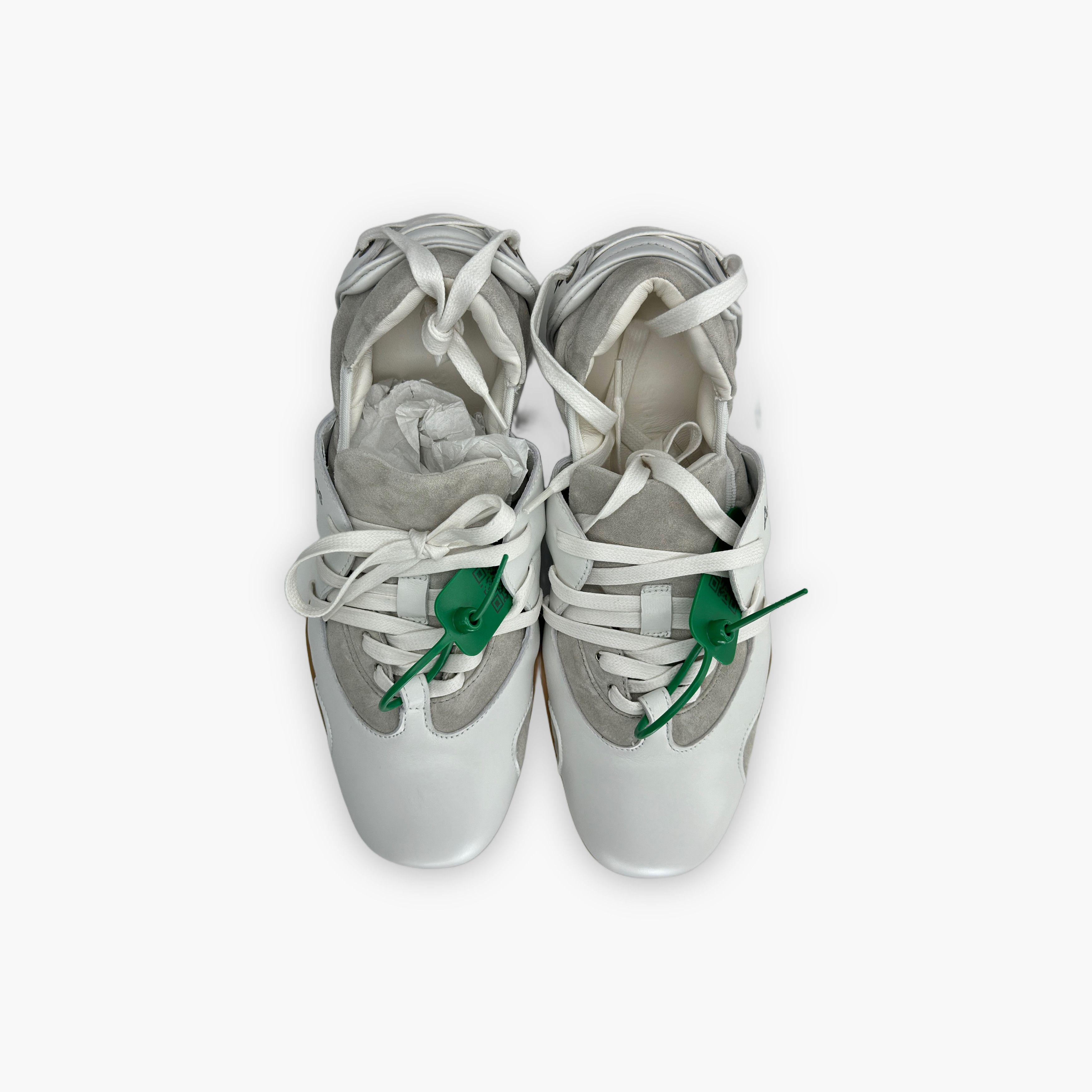 Acne Studios Acne Studios White Leather Ballet Low-Top Sneakers 40 Size US 7 / EU 40 - 10 Thumbnail