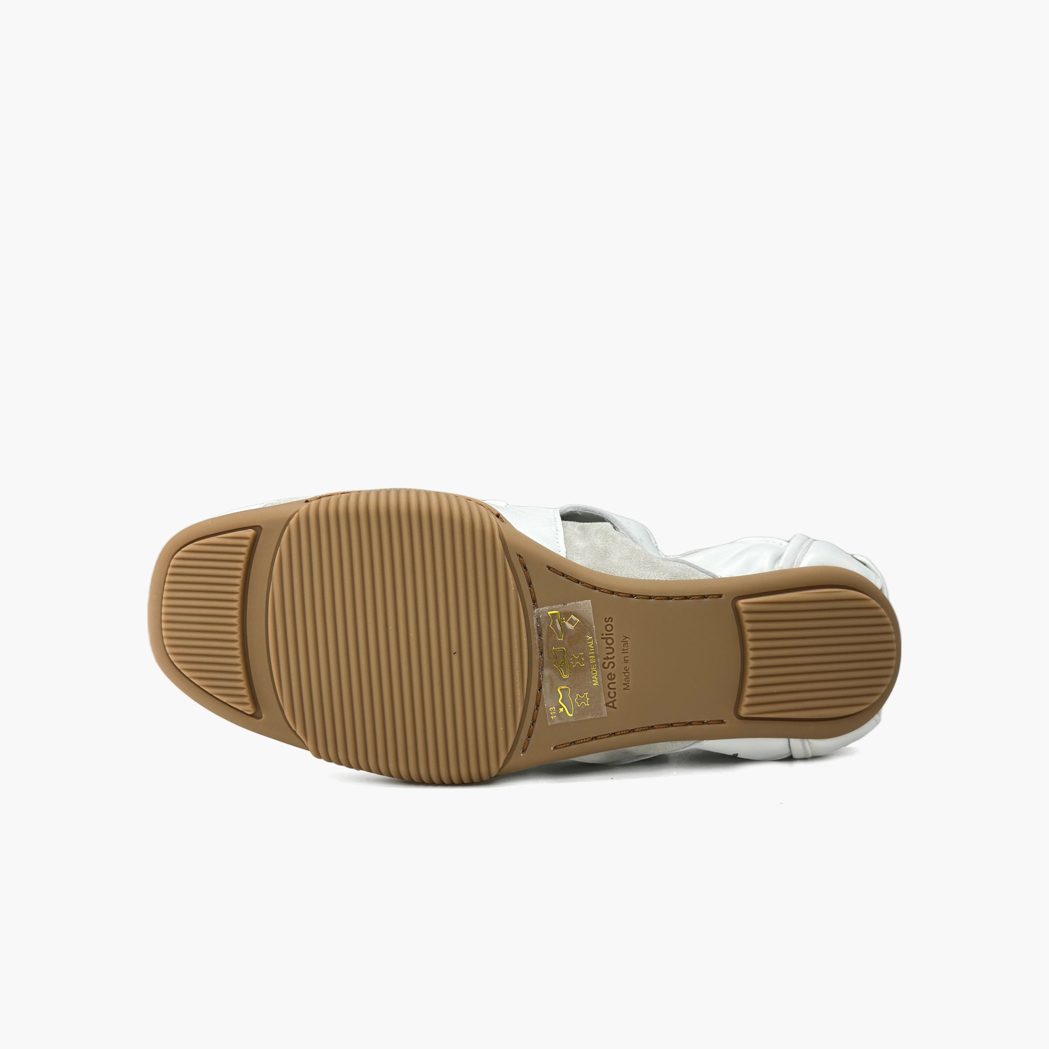 Acne Studios Acne Studios White Leather Ballet Low-Top Sneakers 40 Size US 7 / EU 40 - 9 Thumbnail