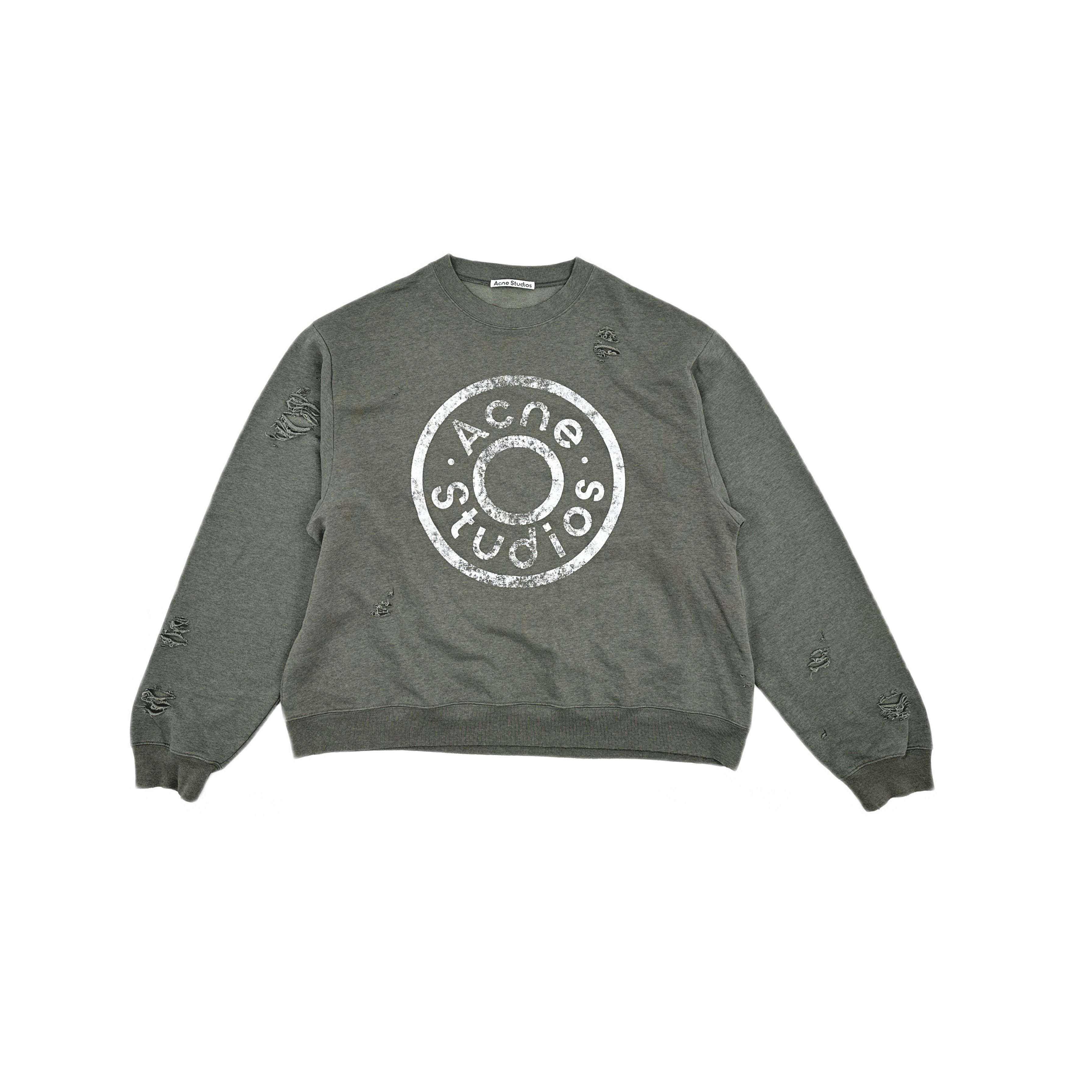 Acne Studios Acne Studios Distressed Logo Sweatshirt XL Size XL / US 12-14 / IT 48-50 - 2 Thumbnail
