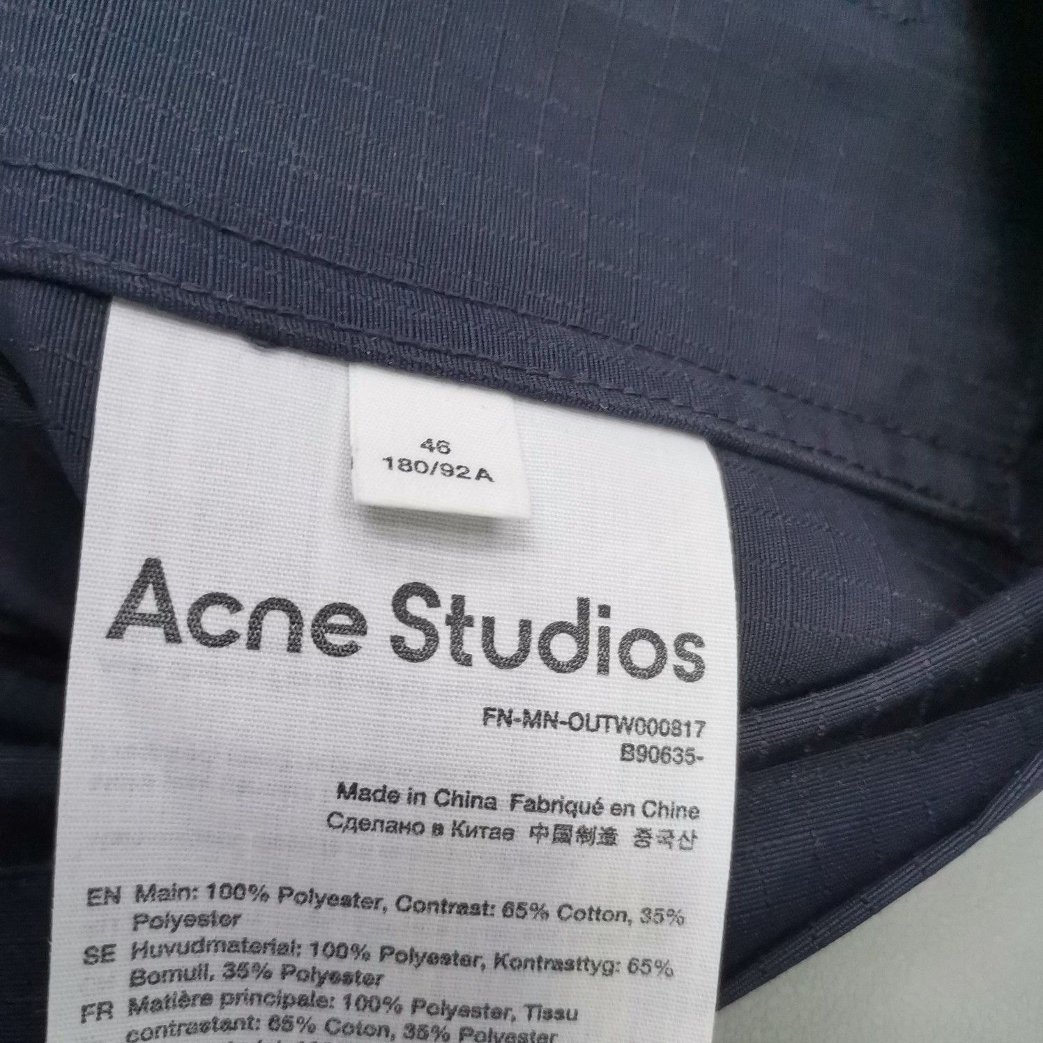 Acne Studios Acne Studios Navy Utility Workwear Jacket 46 Size US S / EU 44-46 / 1 - 3 Thumbnail