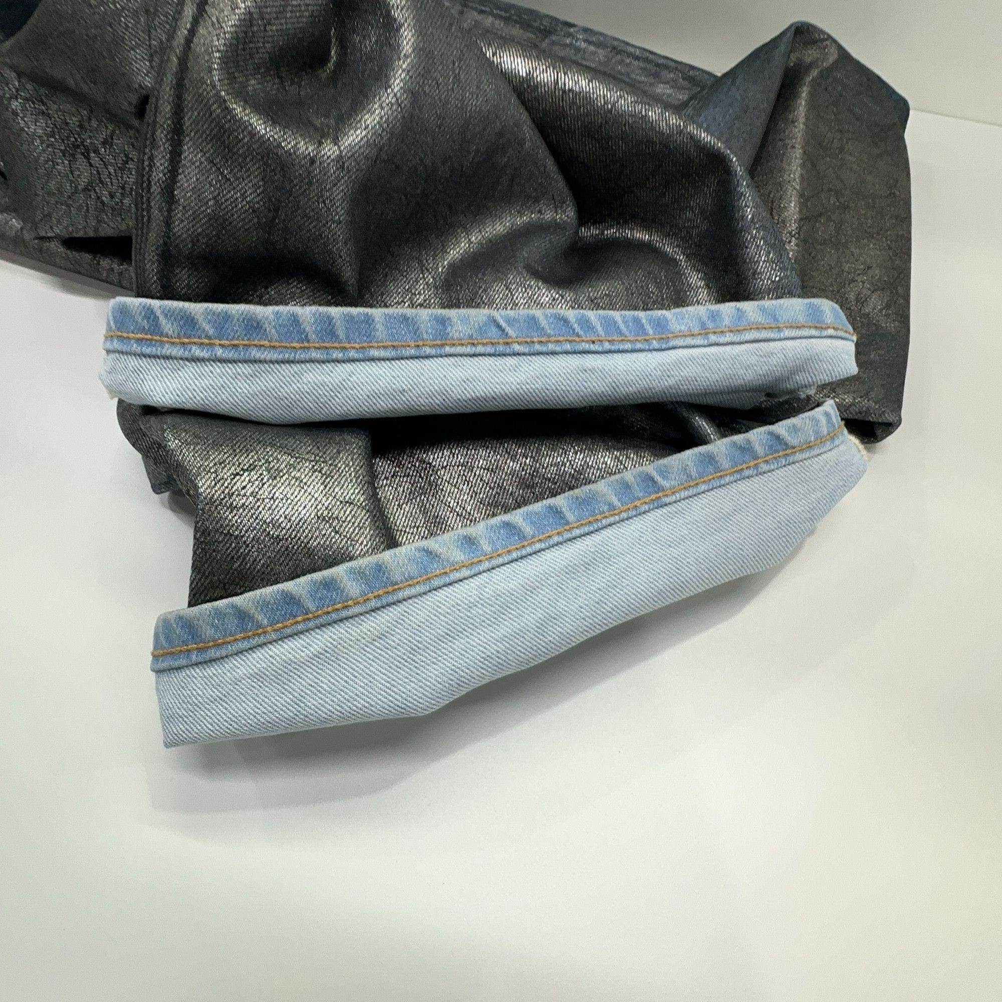 Acne Studios Acne Studios 2023M Silver Foil Baggy Jeans 44 Size US 28 / EU 44 - 7 Thumbnail