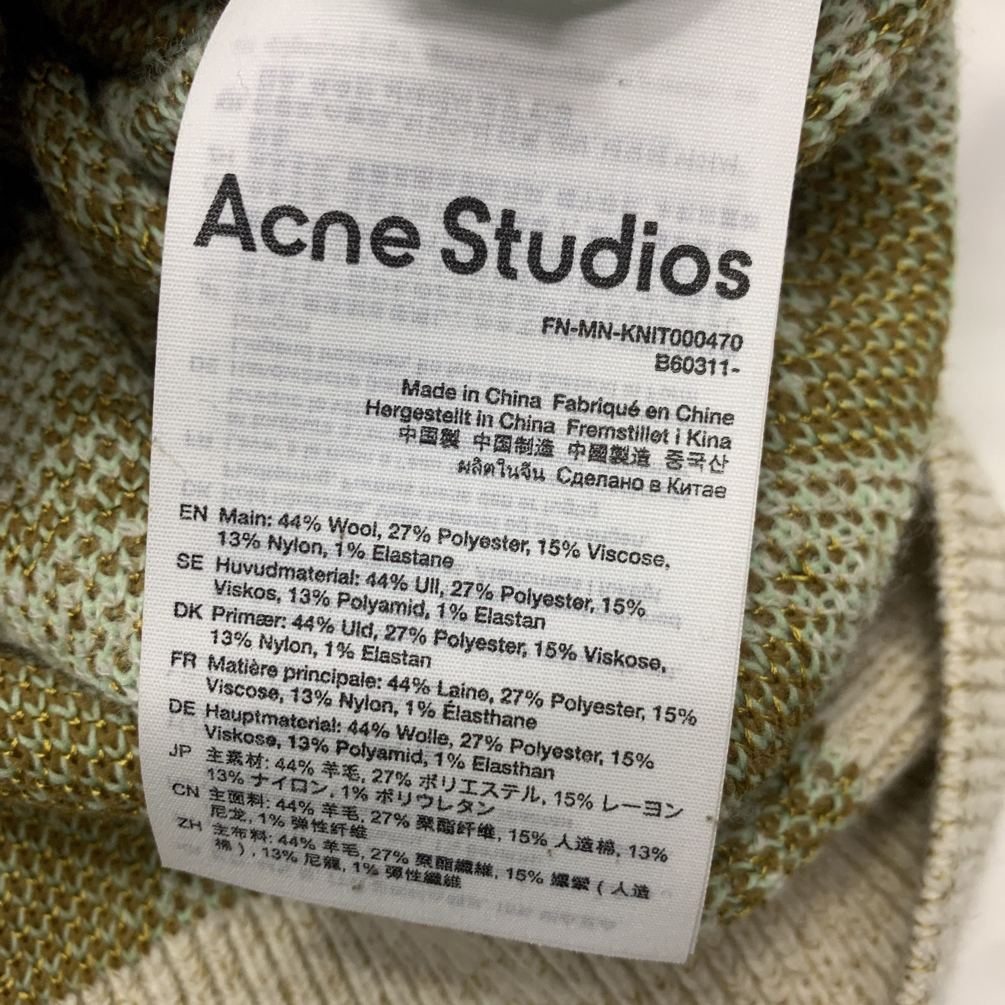 Acne Studios Acne Studios Jacquard Sweater Size S Size US S / EU 44-46 / 1 - 3 Thumbnail