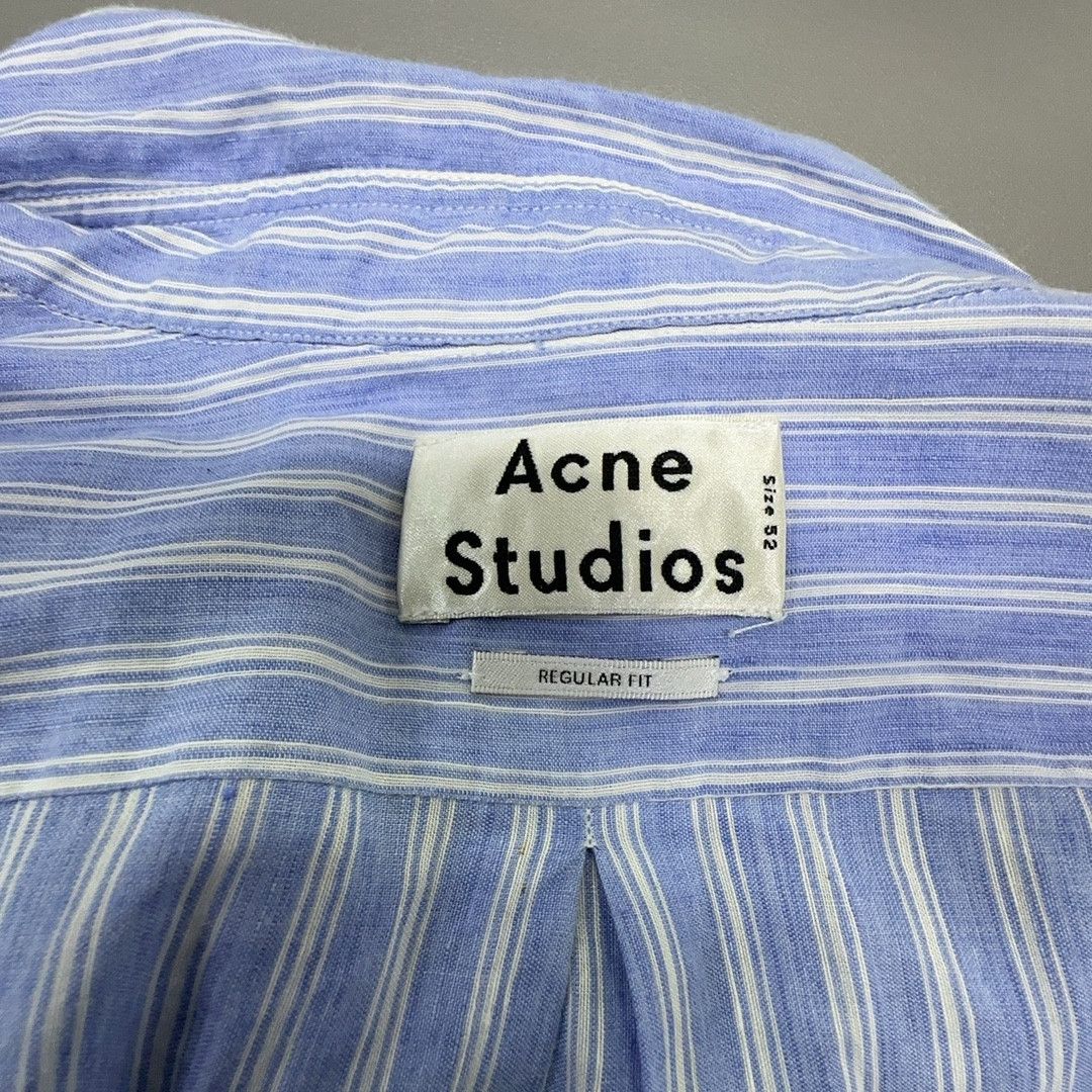 Acne Studios Acne Studios Striped Linen Cotton Shirt Size 52 Size US L / EU 52-54 / 3 - 4 Thumbnail