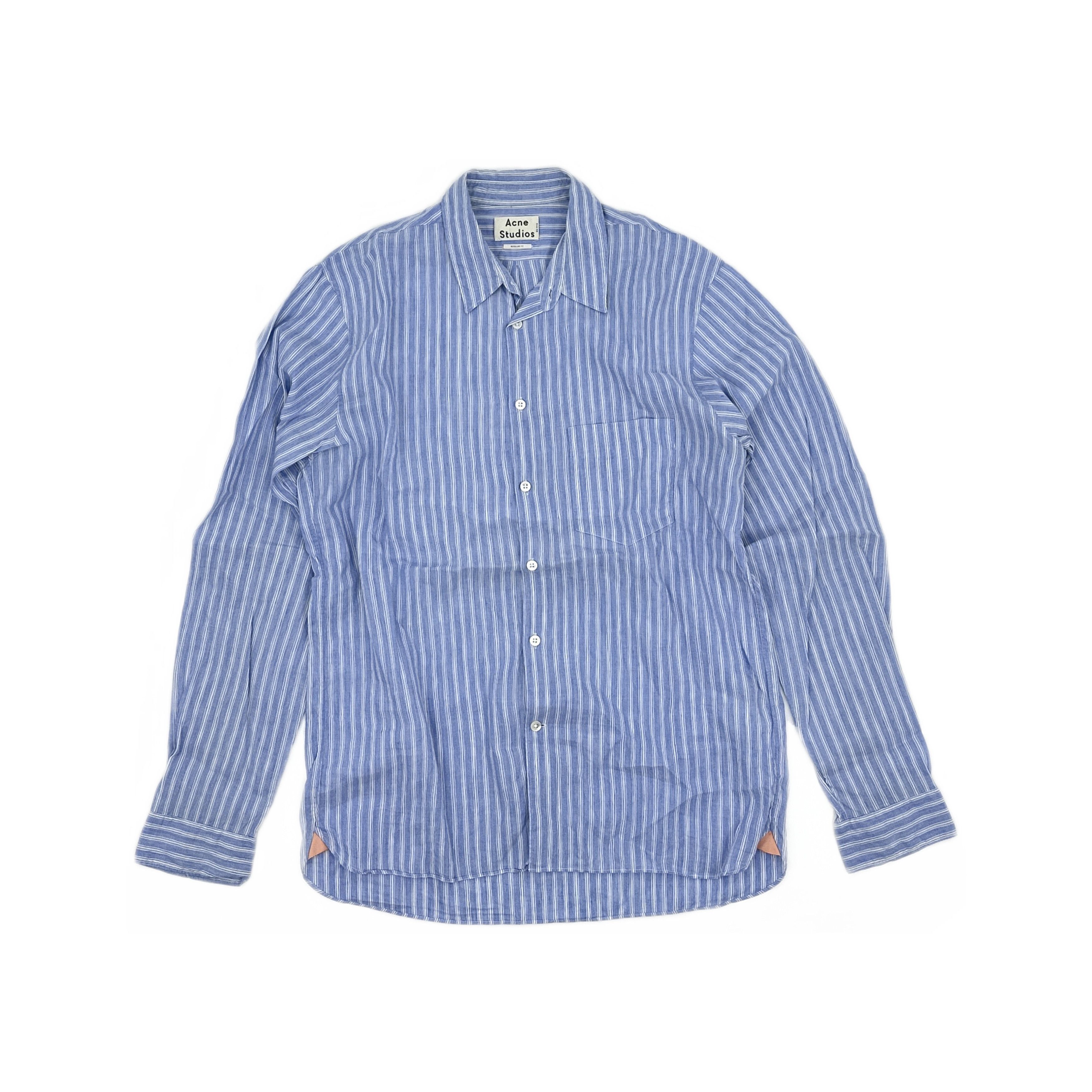 Acne Studios Acne Studios Striped Linen Cotton Shirt Size 52 Size US L / EU 52-54 / 3 - 2 Thumbnail