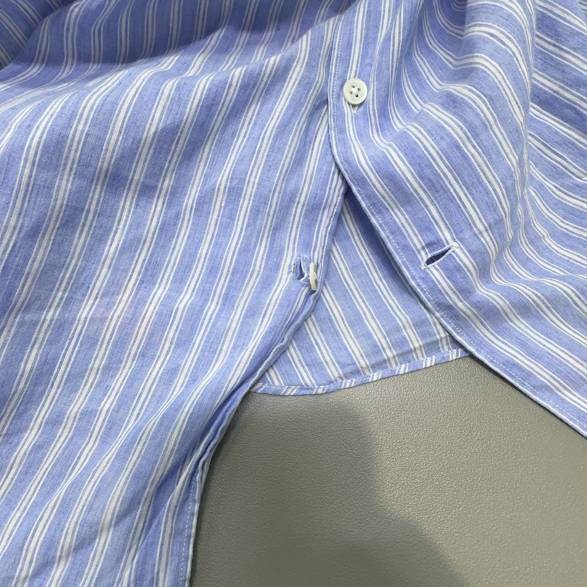 Acne Studios Acne Studios Striped Linen Cotton Shirt Size 52 Size US L / EU 52-54 / 3 - 6 Thumbnail