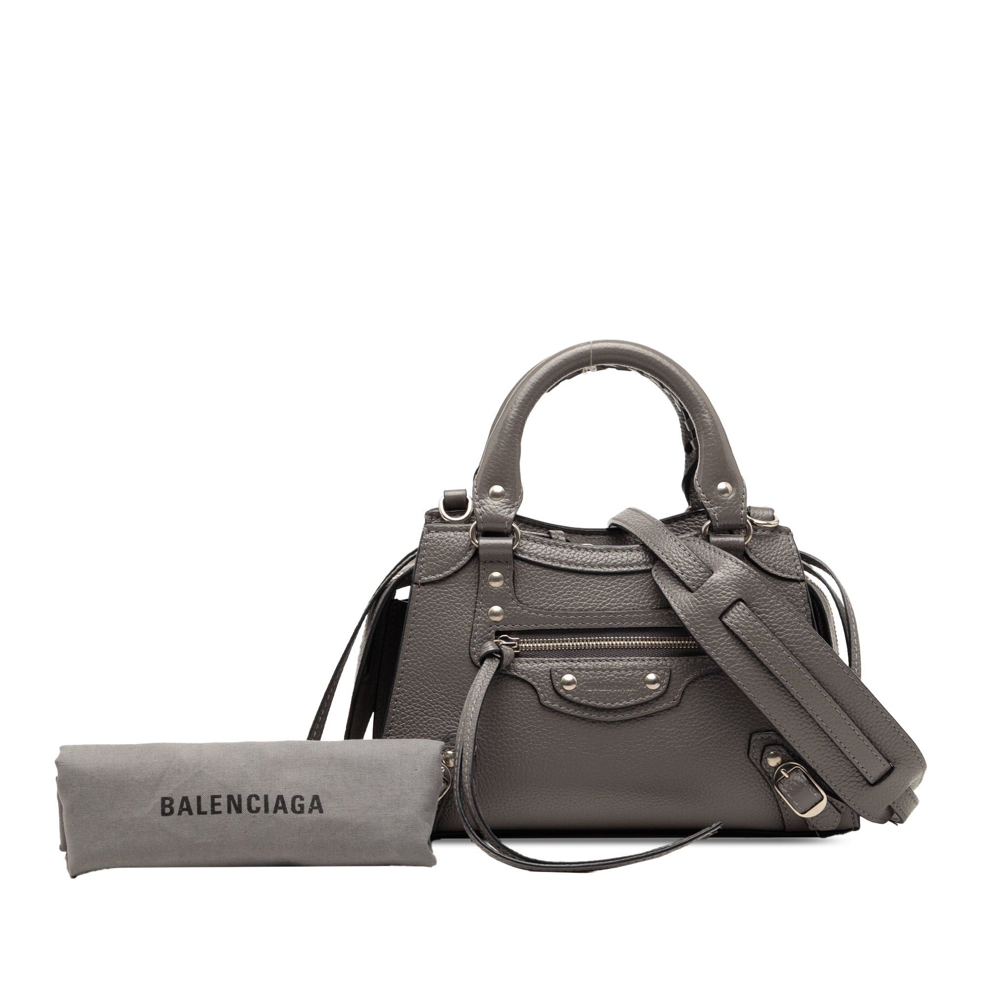 Balenciaga Mini Grained Calfskin Motocross Neo Classic City Satchel Size ONE SIZE - 8 Thumbnail