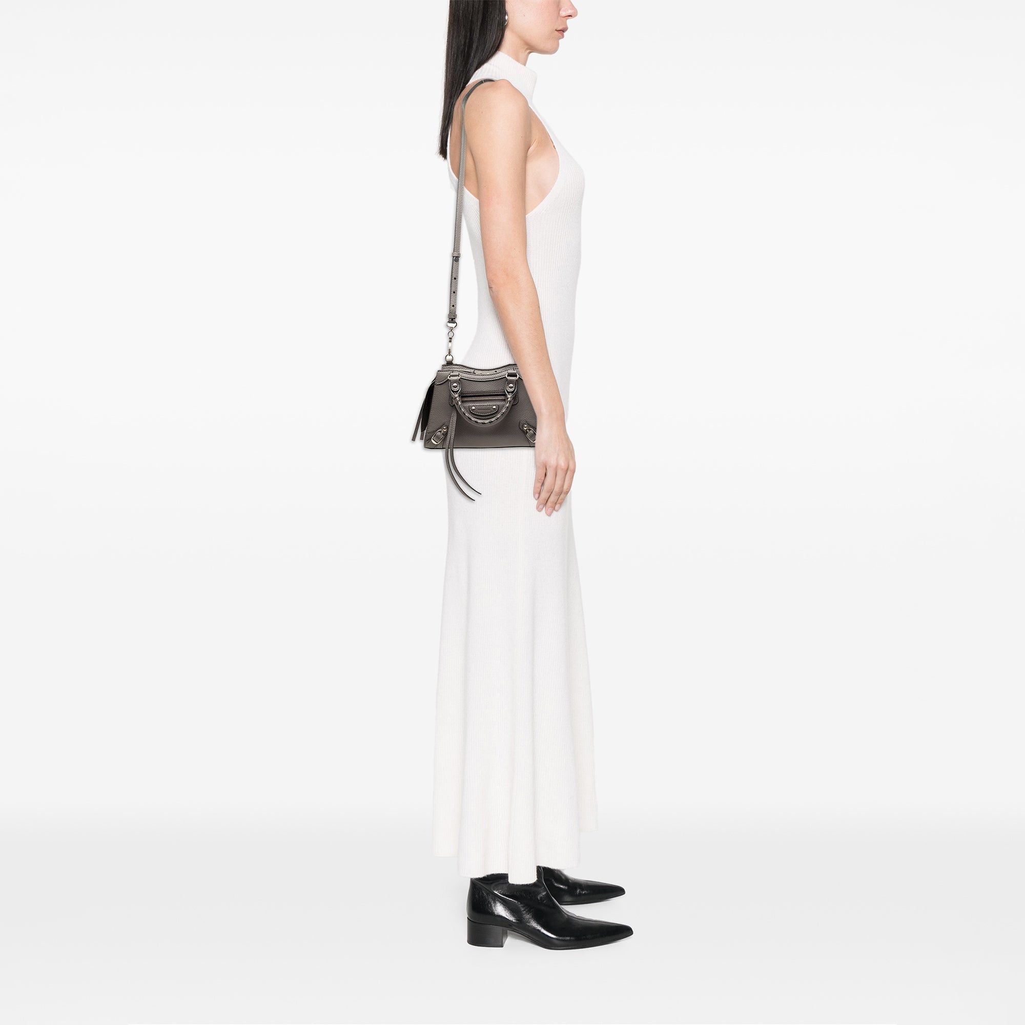 Balenciaga Mini Grained Calfskin Motocross Neo Classic City Satchel Size ONE SIZE - 7 Thumbnail