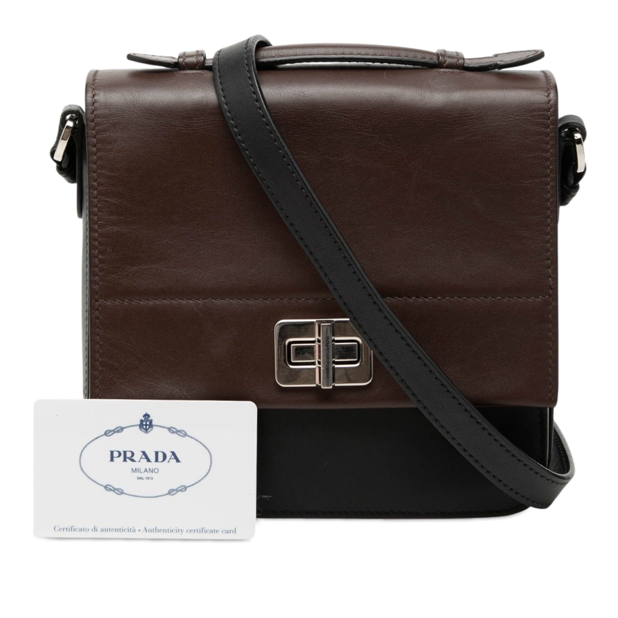 Prada Bicolor City Calf Satchel Size ONE SIZE - 7 Thumbnail
