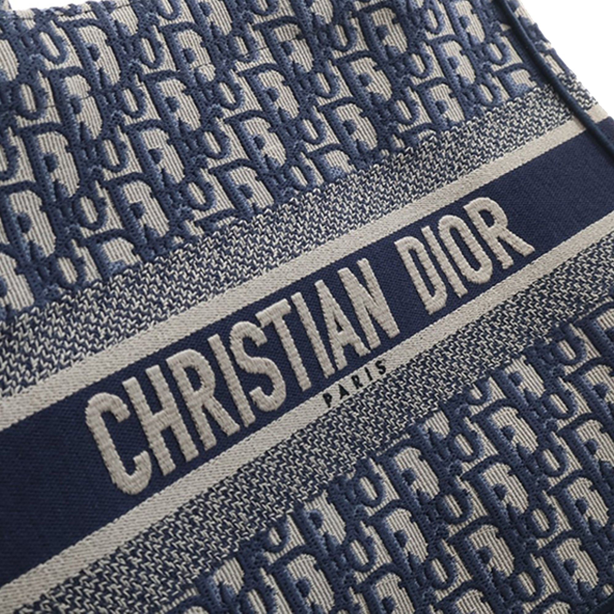 Dior Medium Oblique Embroidered Canvas Book Tote Size ONE SIZE - 7 Thumbnail