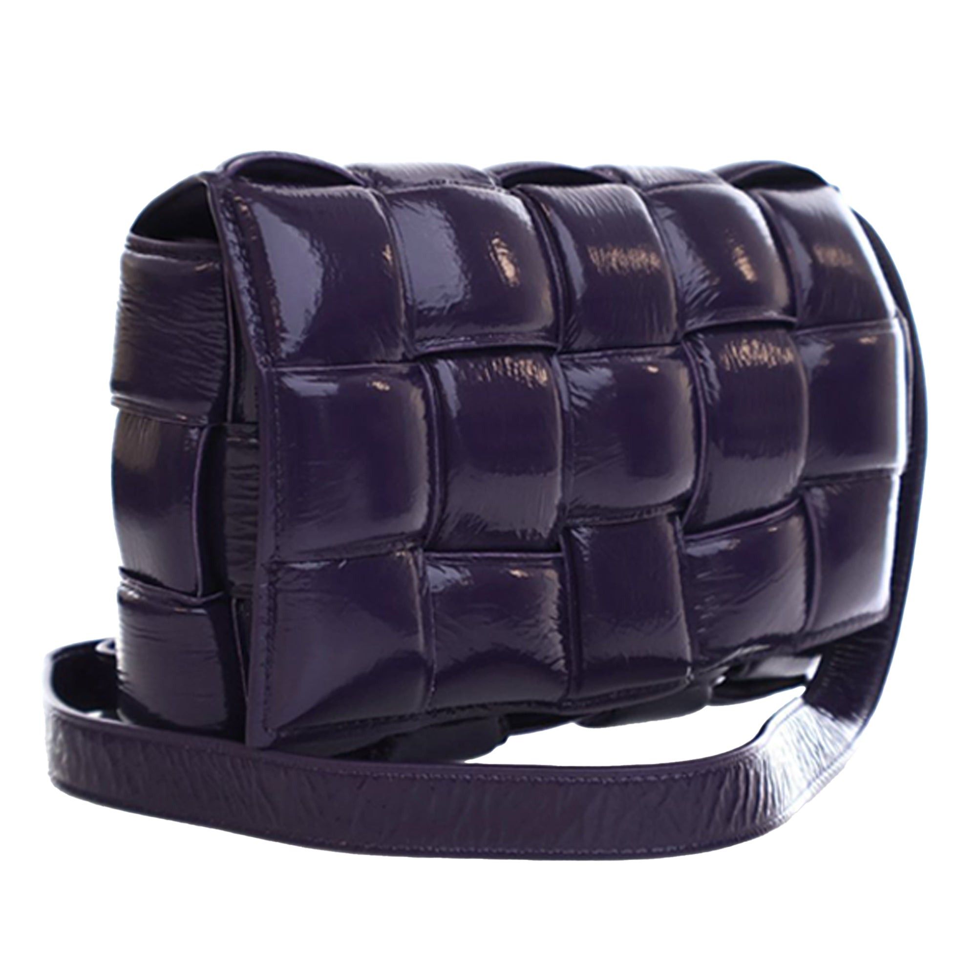 Bottega Veneta Patent Intrecciato Padded Cassette Crossbody Size ONE SIZE - 2 Thumbnail